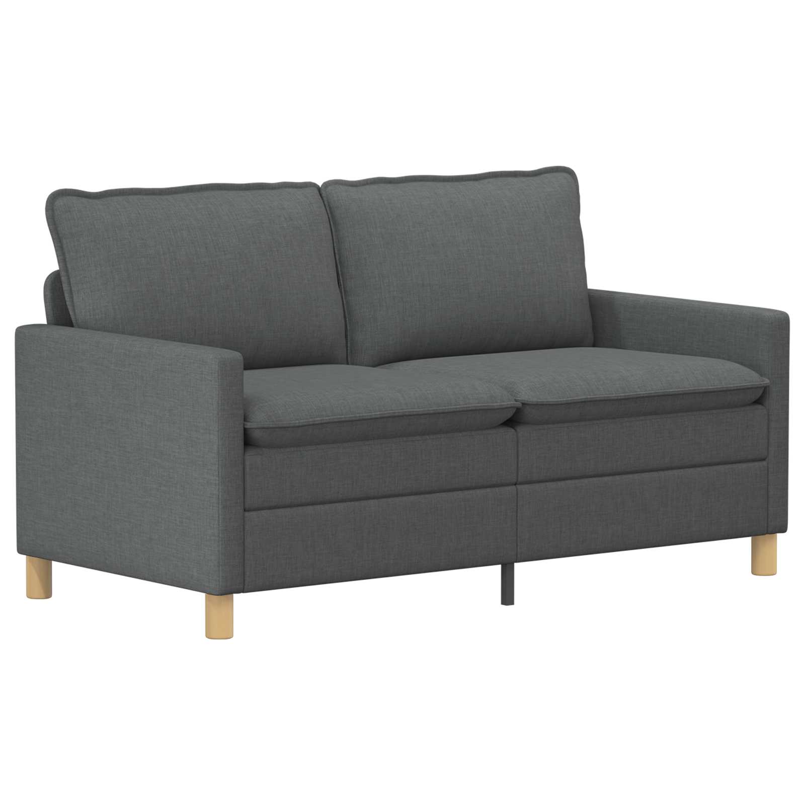 Ensemble de Canapés 2 pc Gris foncé Tissu