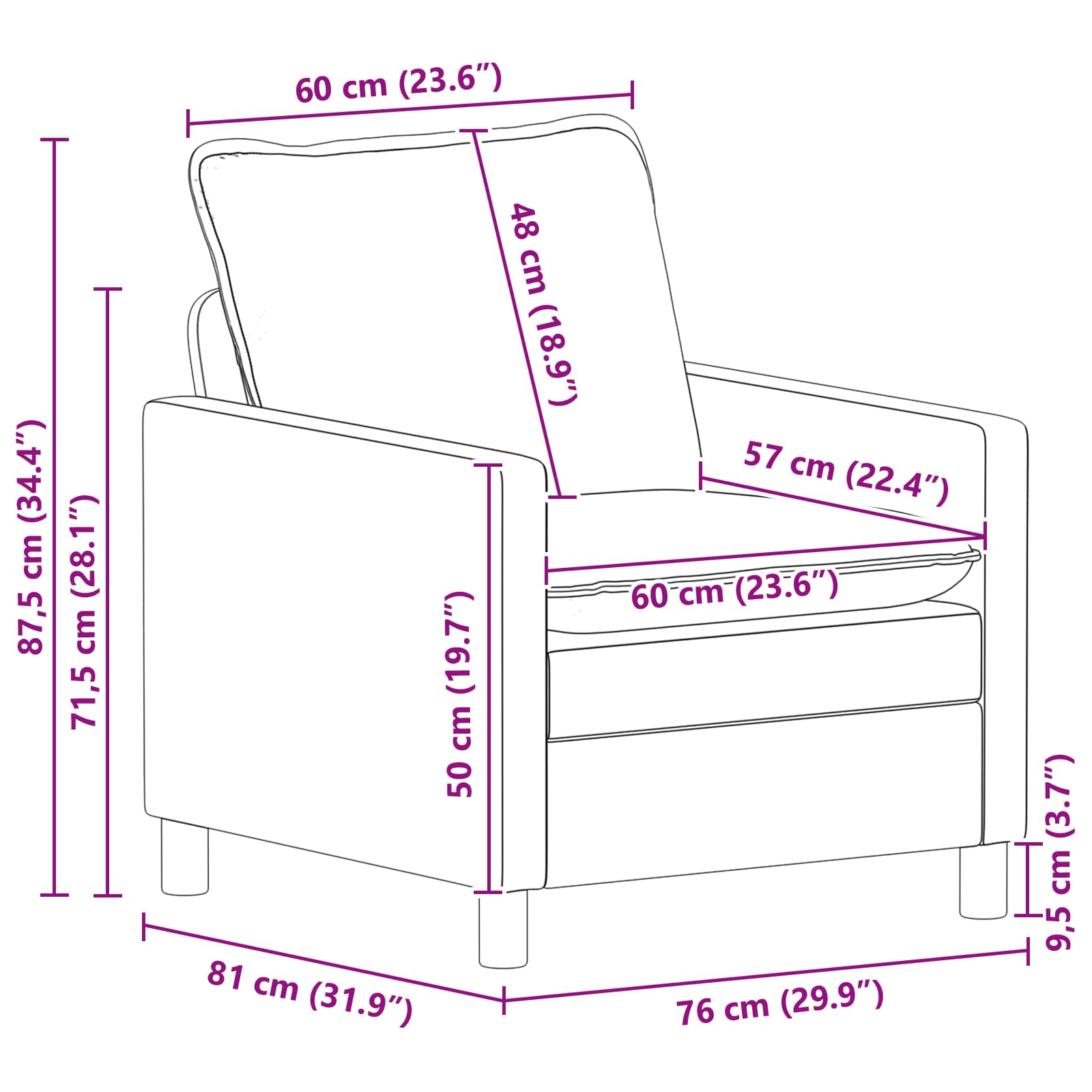 Ensemble de Canapés 2 pc Gris foncé Tissu