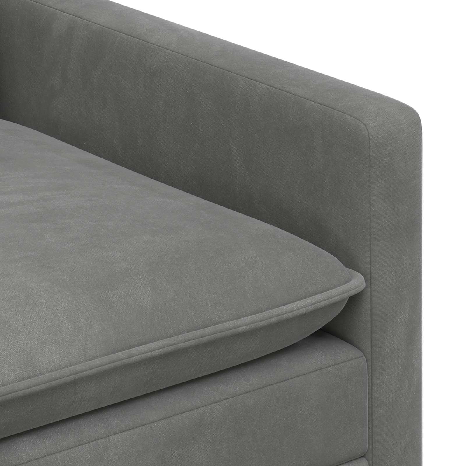 Ensemble de Canapés 2 pcs Gris foncé Velours - XIOS