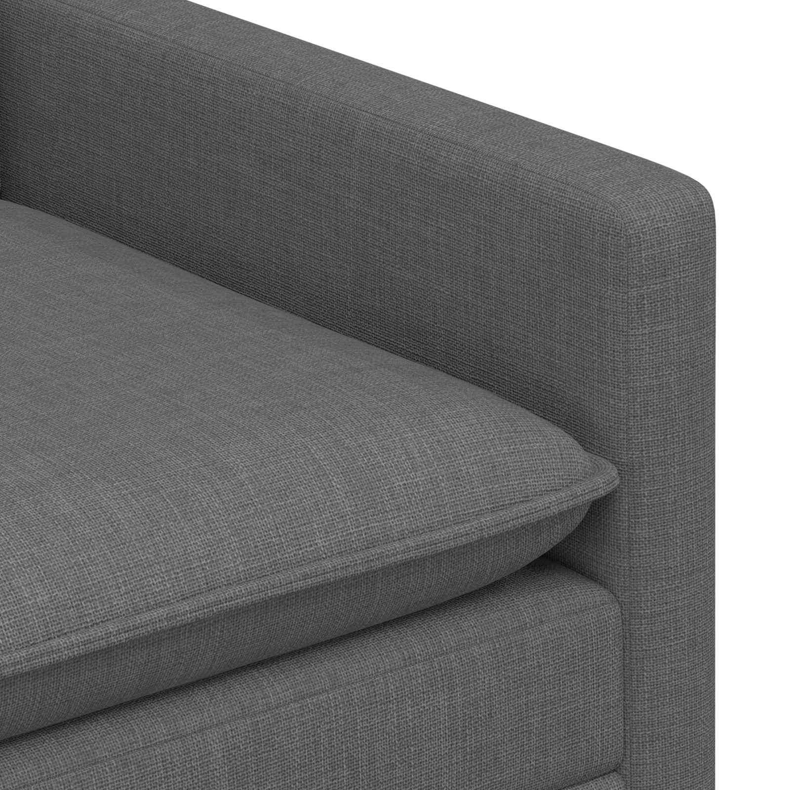 Ensemble de Canapés 2 pc Gris foncé Tissu