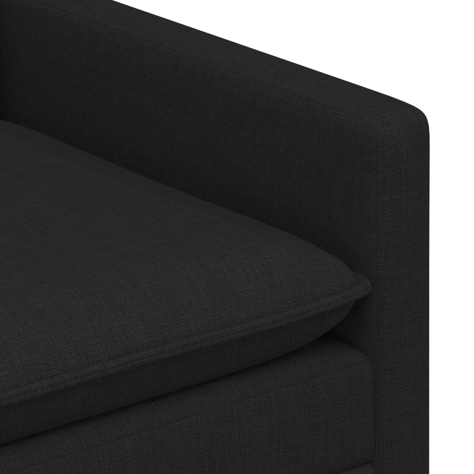 Ensemble de Canapés 2 pc Noir Tissu