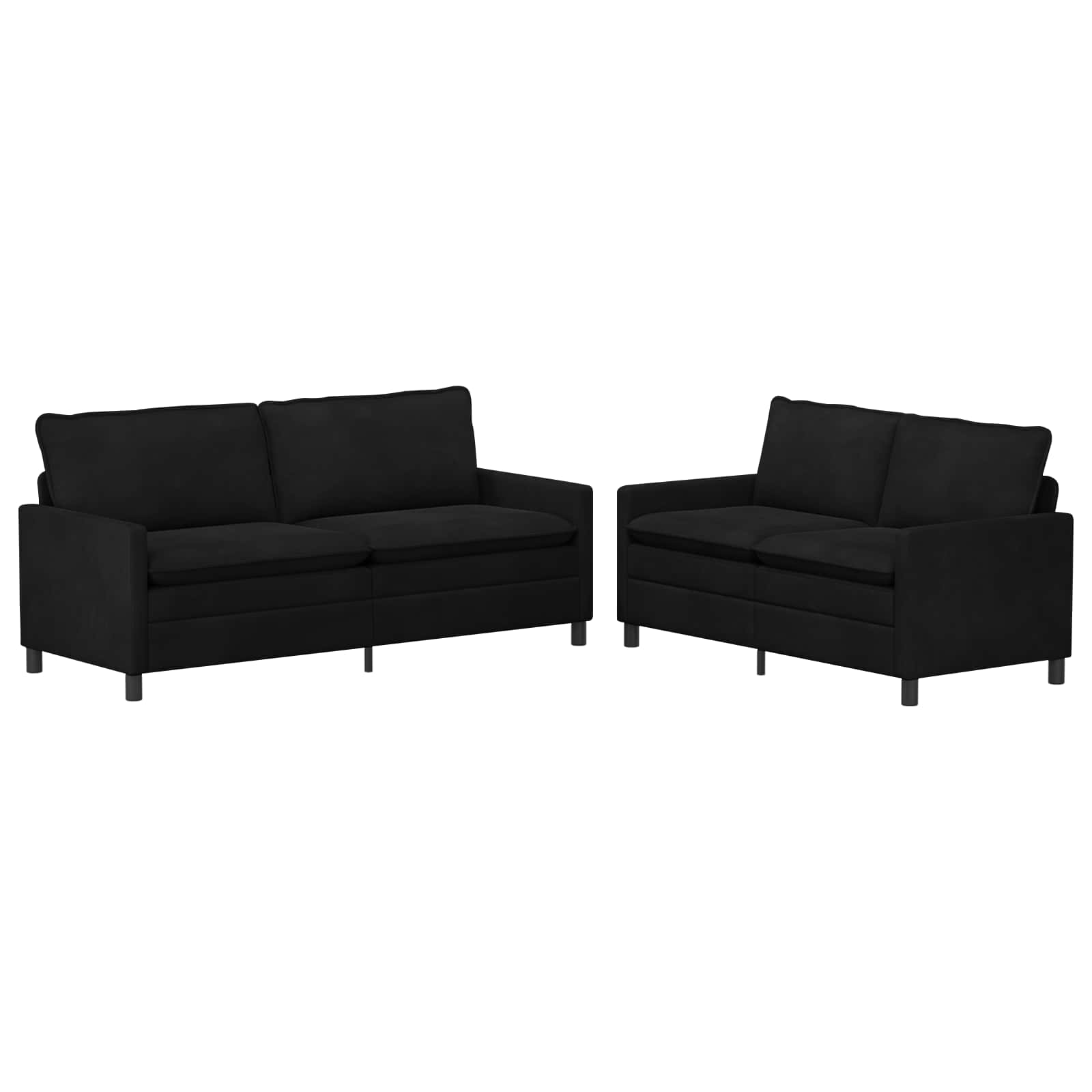 Ensemble de Canapés 2 pcs Noir Velours - XIOS