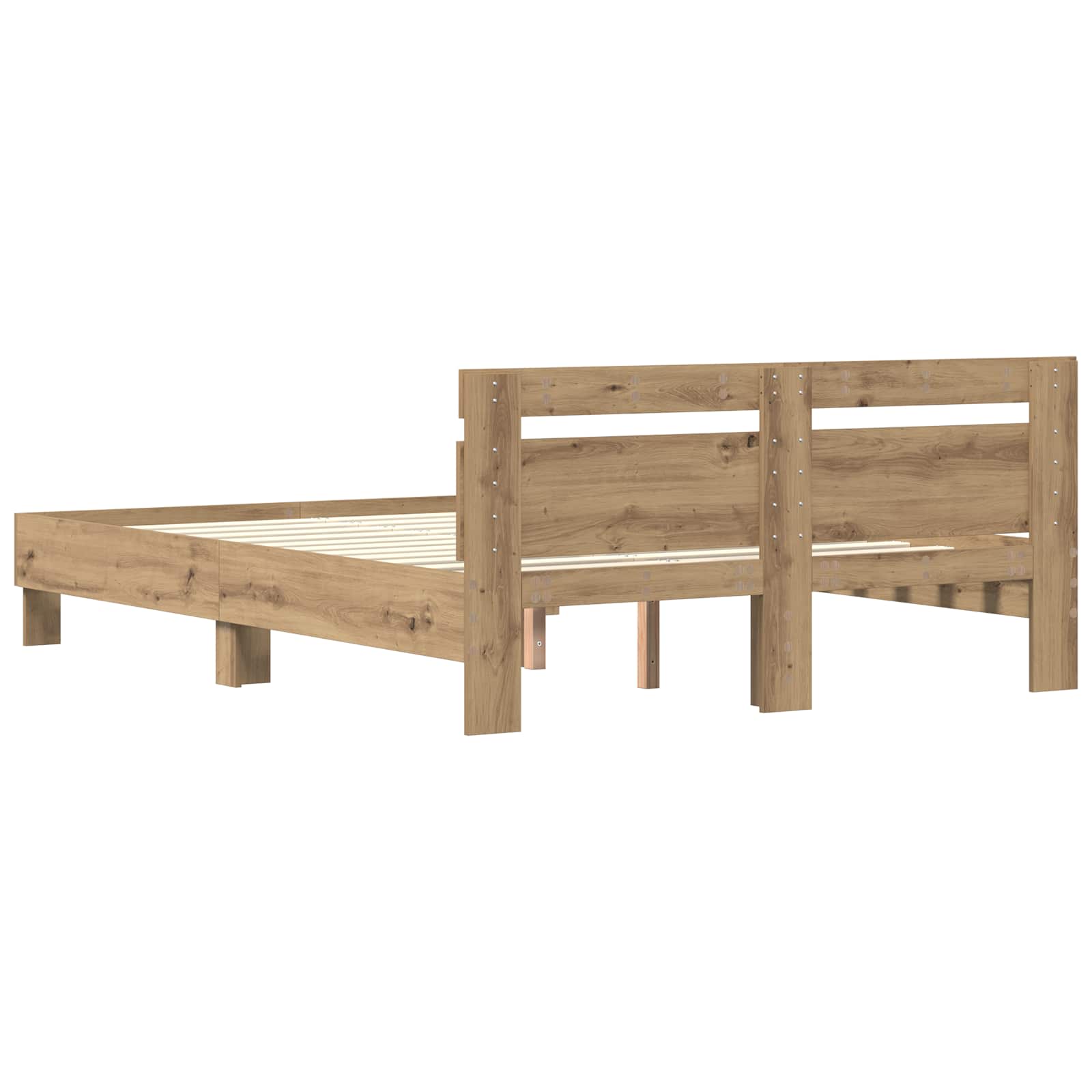 Cadre de lit Chêne artisanal 160 x 200 cm Bois d'ingénierie - XIOS