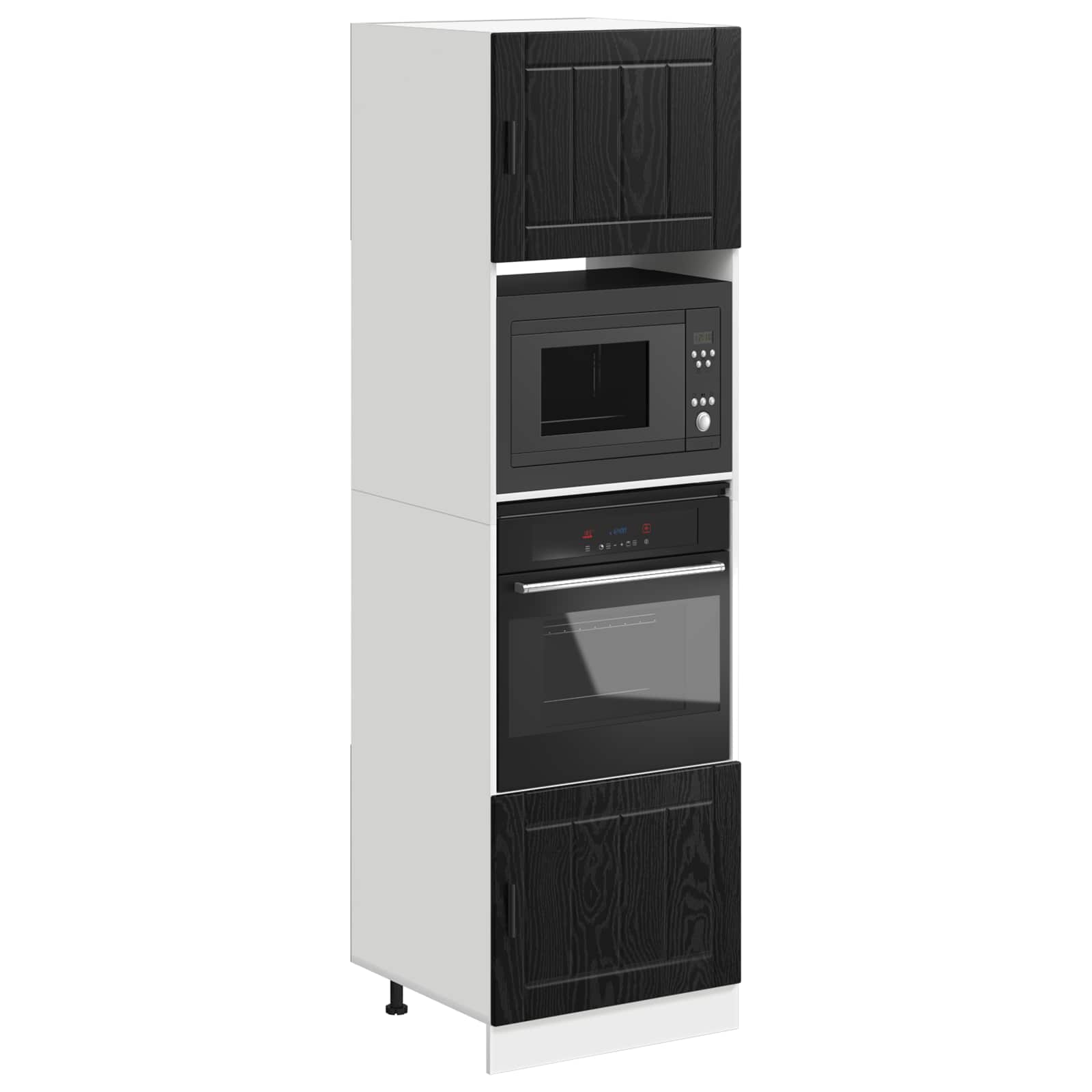 Armoire de four PORTO Chêne noir 60 x 57 x 207 cm - XIOS