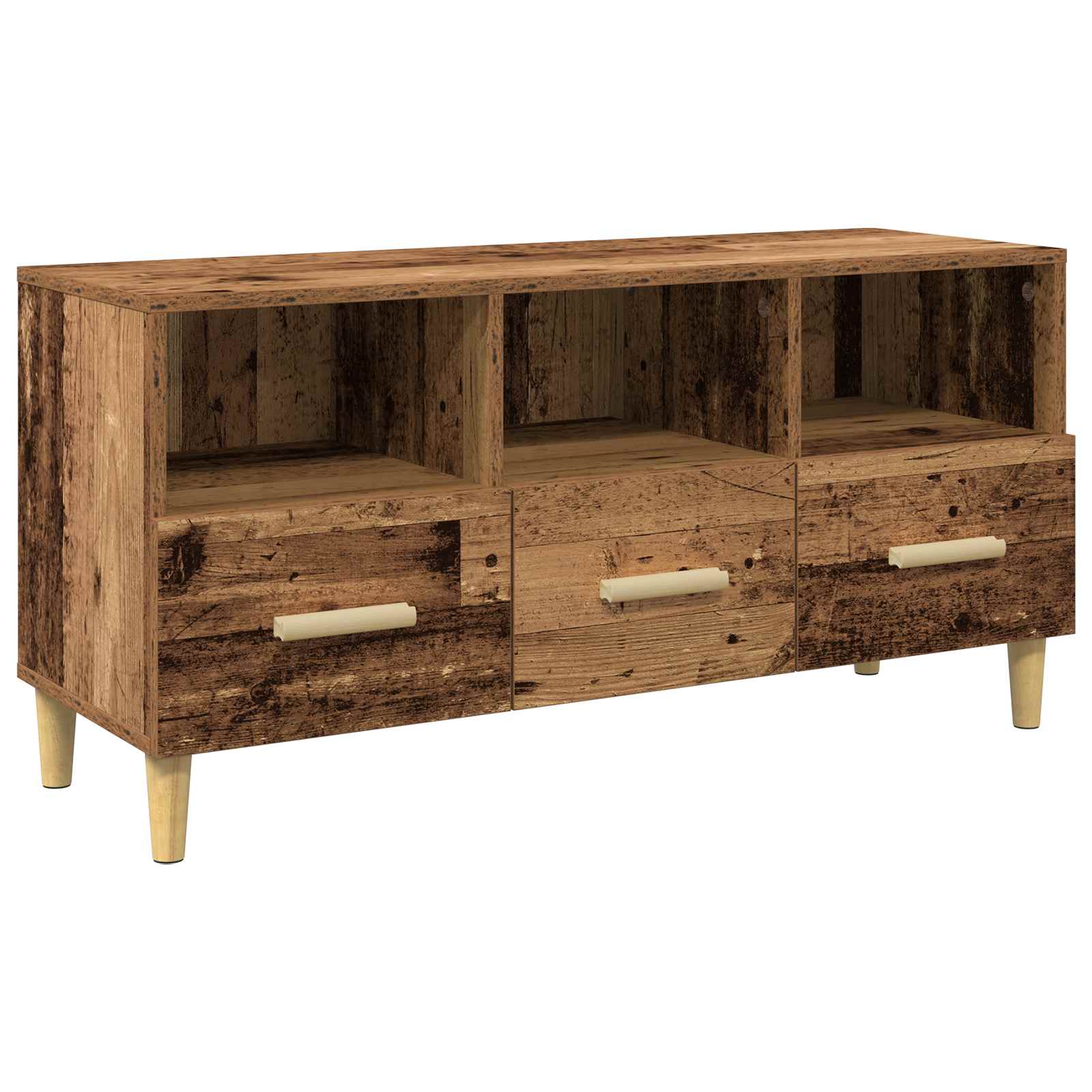 Meuble TV Bois ancien 102 x 35,5 x 50 cm Bois d'ingénierie - XIOS