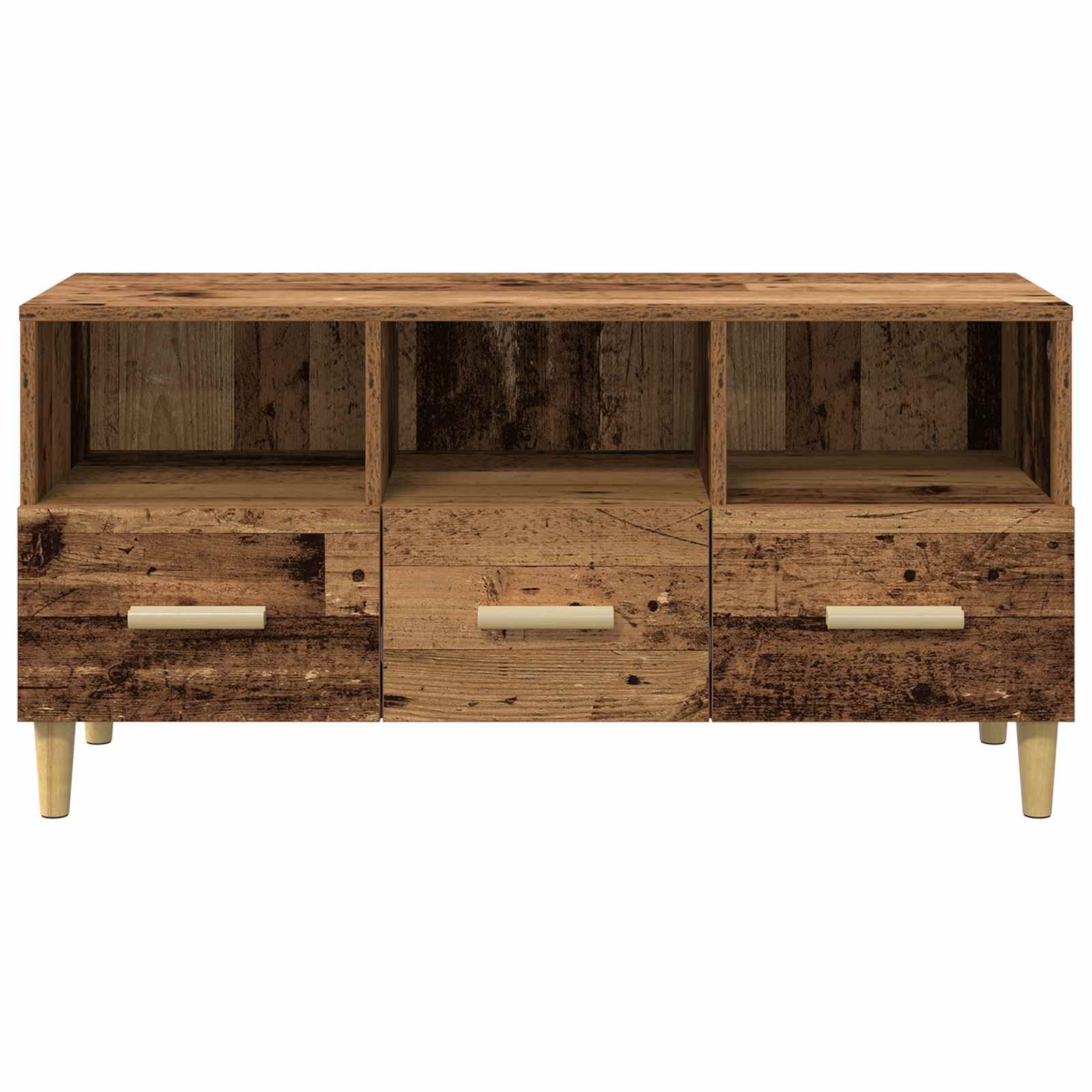 Meuble TV Bois ancien 102 x 35,5 x 50 cm Bois d'ingénierie - XIOS