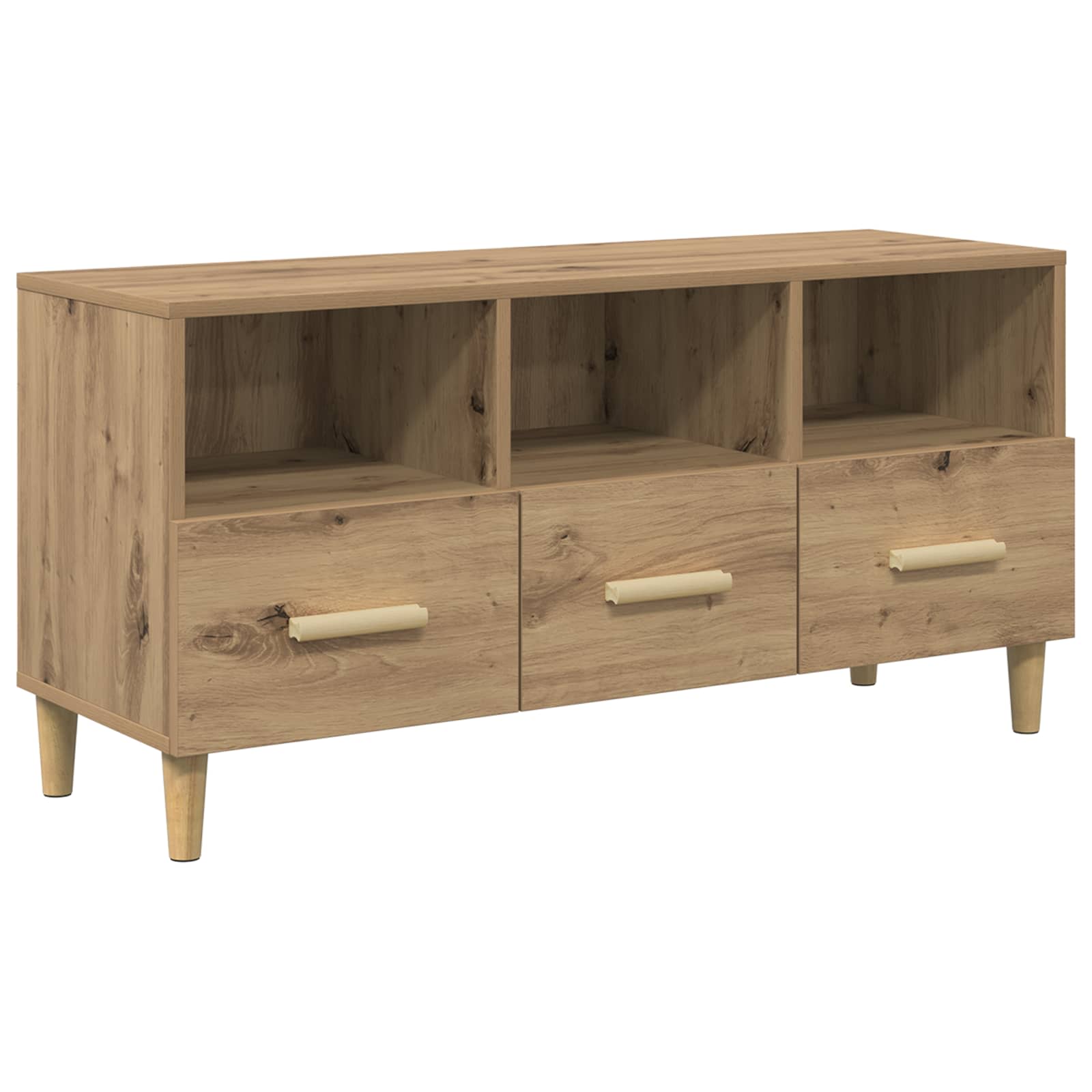 Meuble TV Chêne artisan 102 x 35,5 x 50 cm Bois d'ingénierie - XIOS