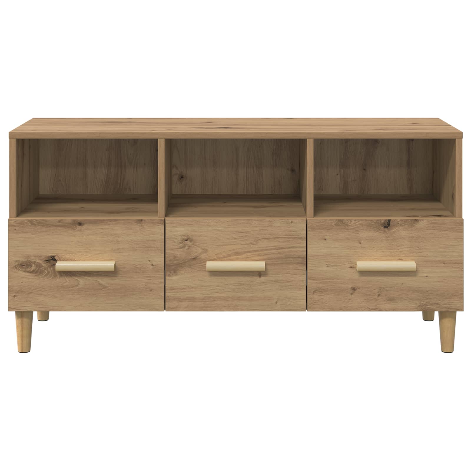 Meuble TV Chêne artisan 102 x 35,5 x 50 cm Bois d'ingénierie - XIOS