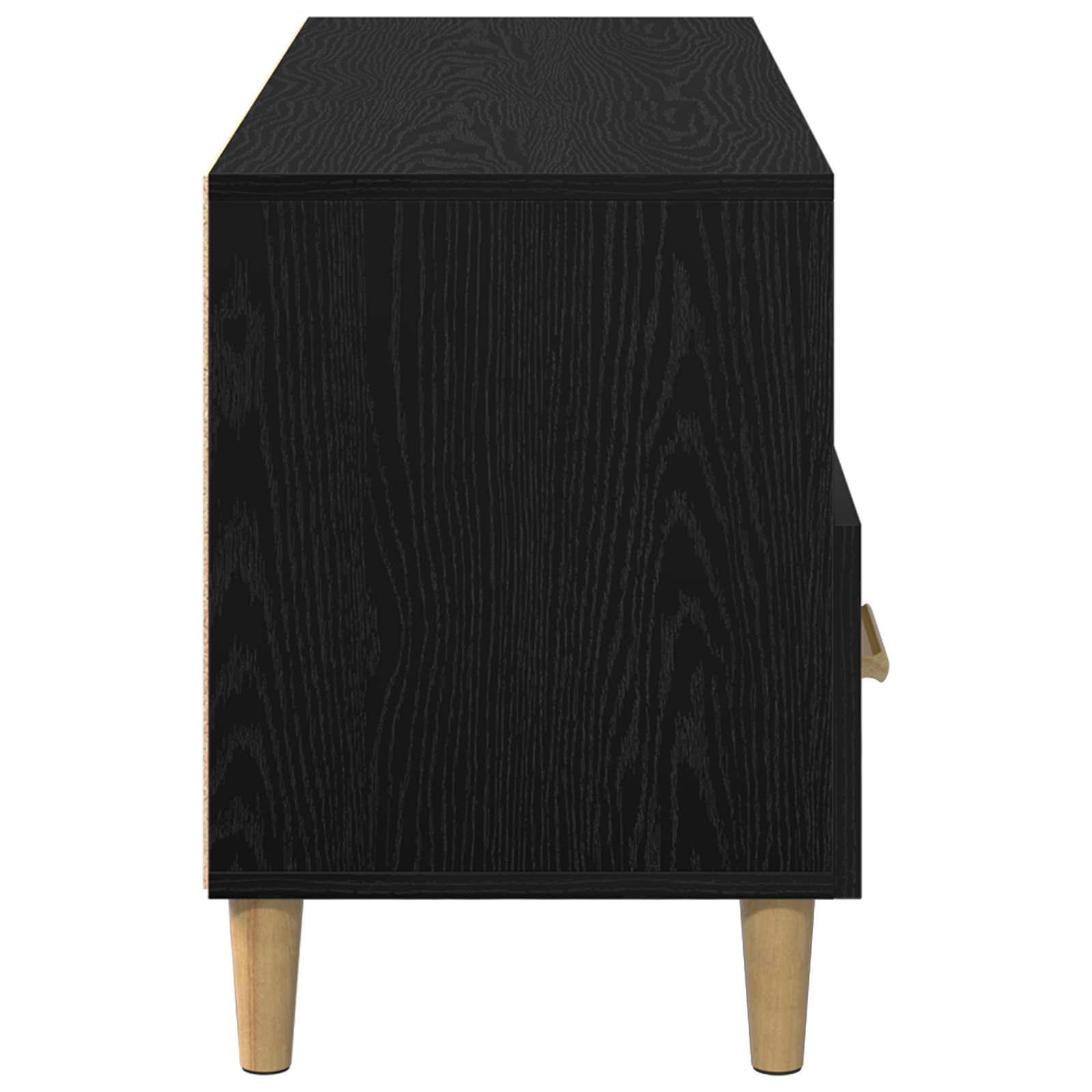 Meuble TV Chêne noir 102 x 35,5 x 50 cm Bois d'ingénierie - XIOS