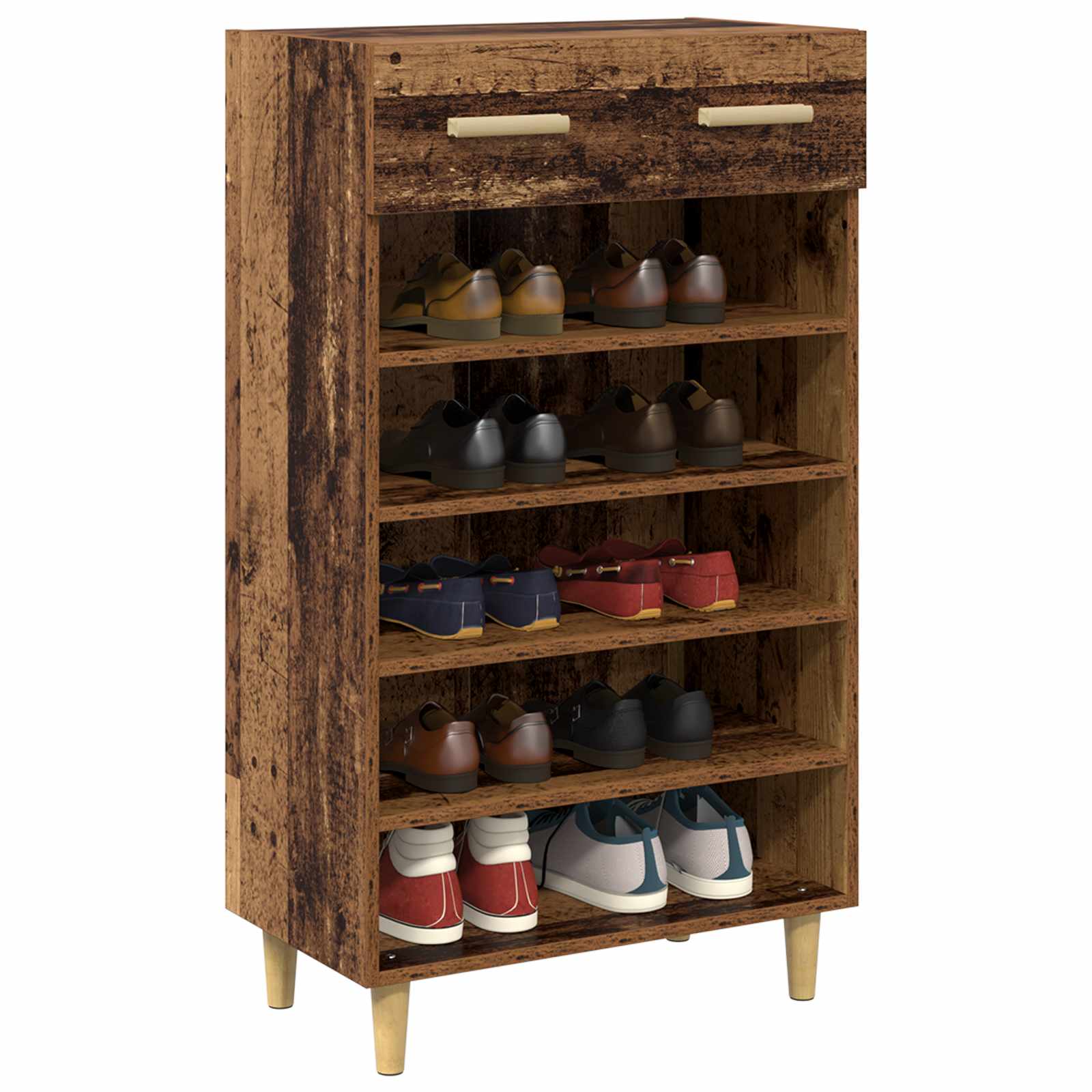 Cabinet à chaussures avec tiroir Bois ancien 60 x 35 x 105 cm - XIOS