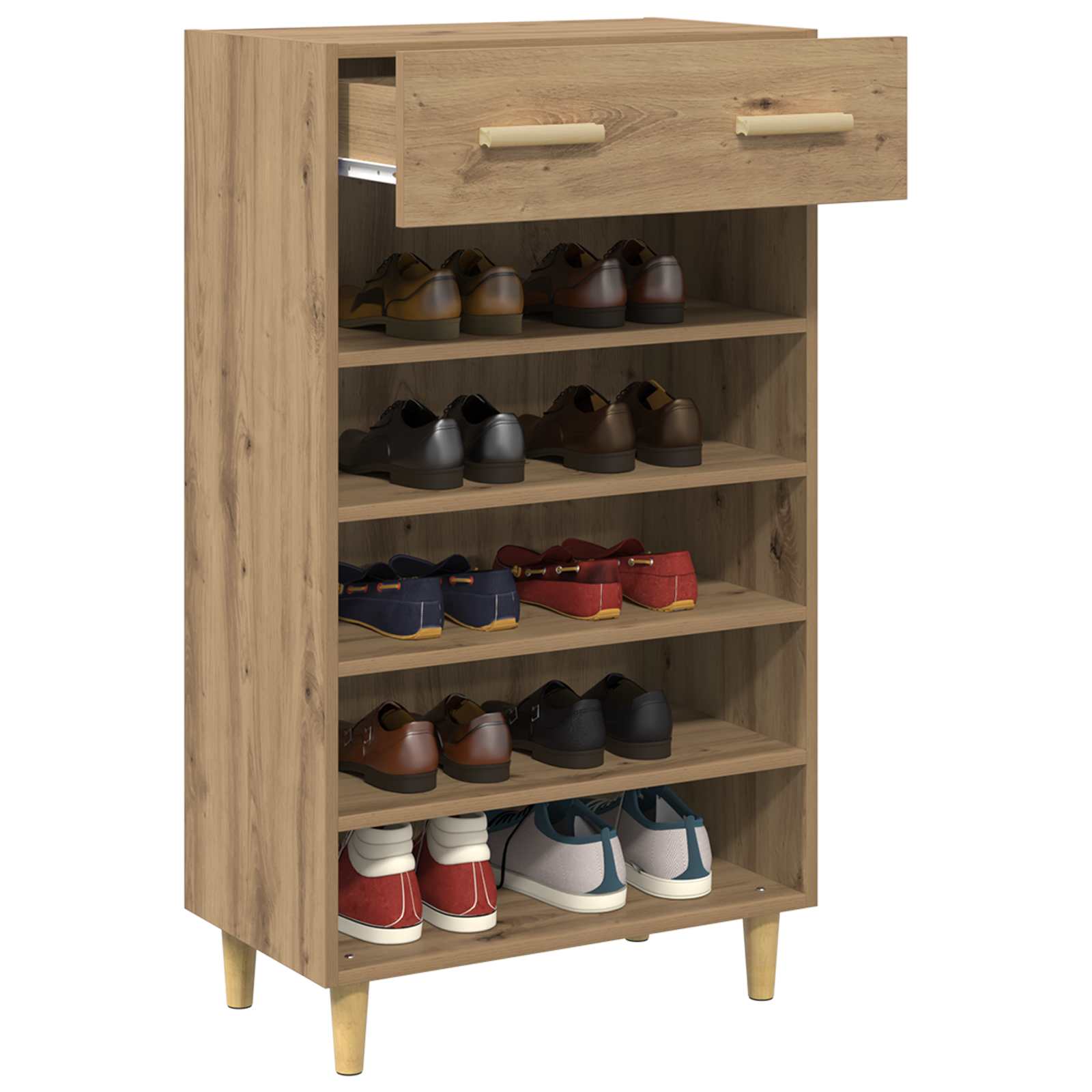 Cabinet à chaussures avec tiroir Chêne artisan 60 x 35 x 105 cm - XIOS