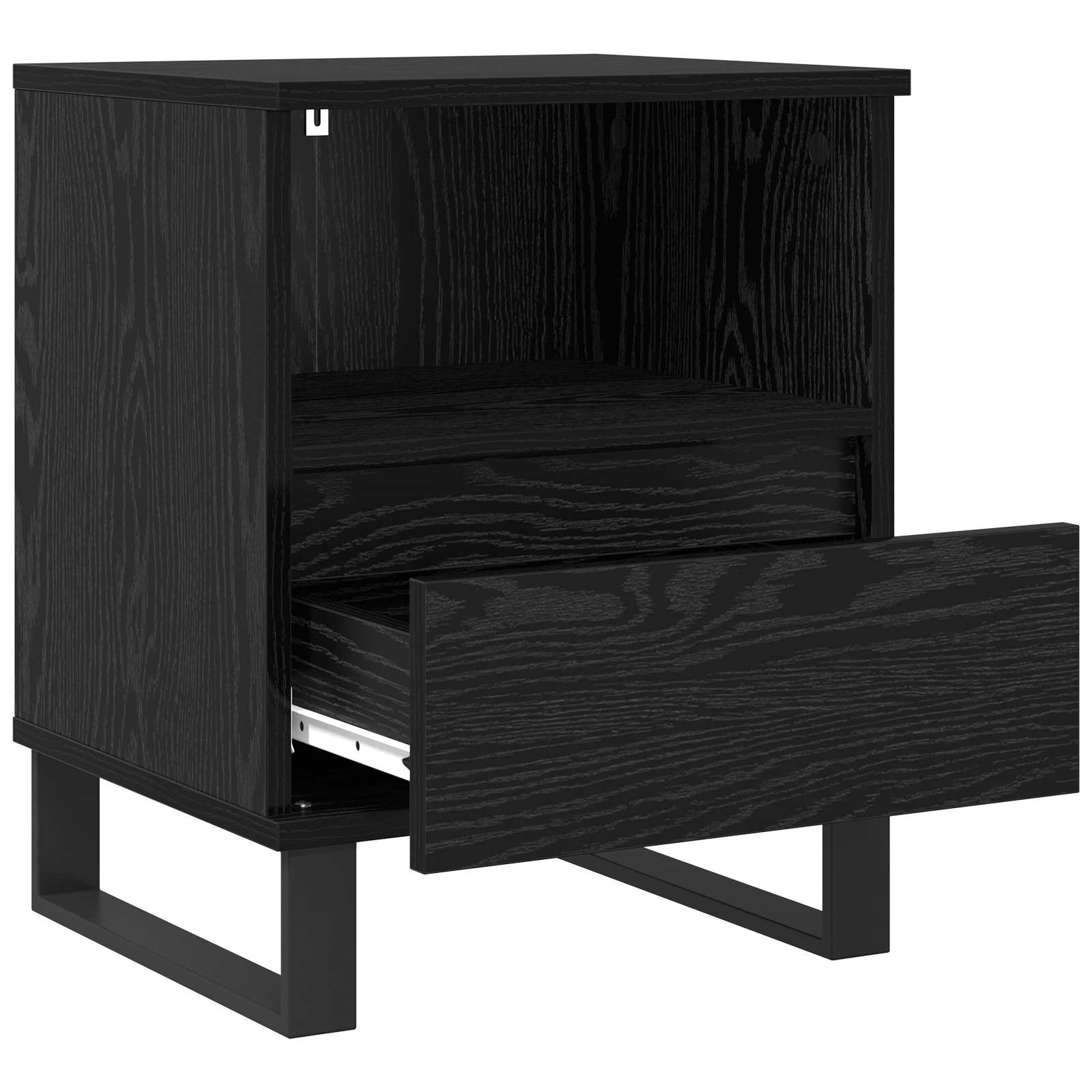 Armoire de lit Chêne noir 40 x 35 x 50 cm Bois d'ingénierie - XIOS