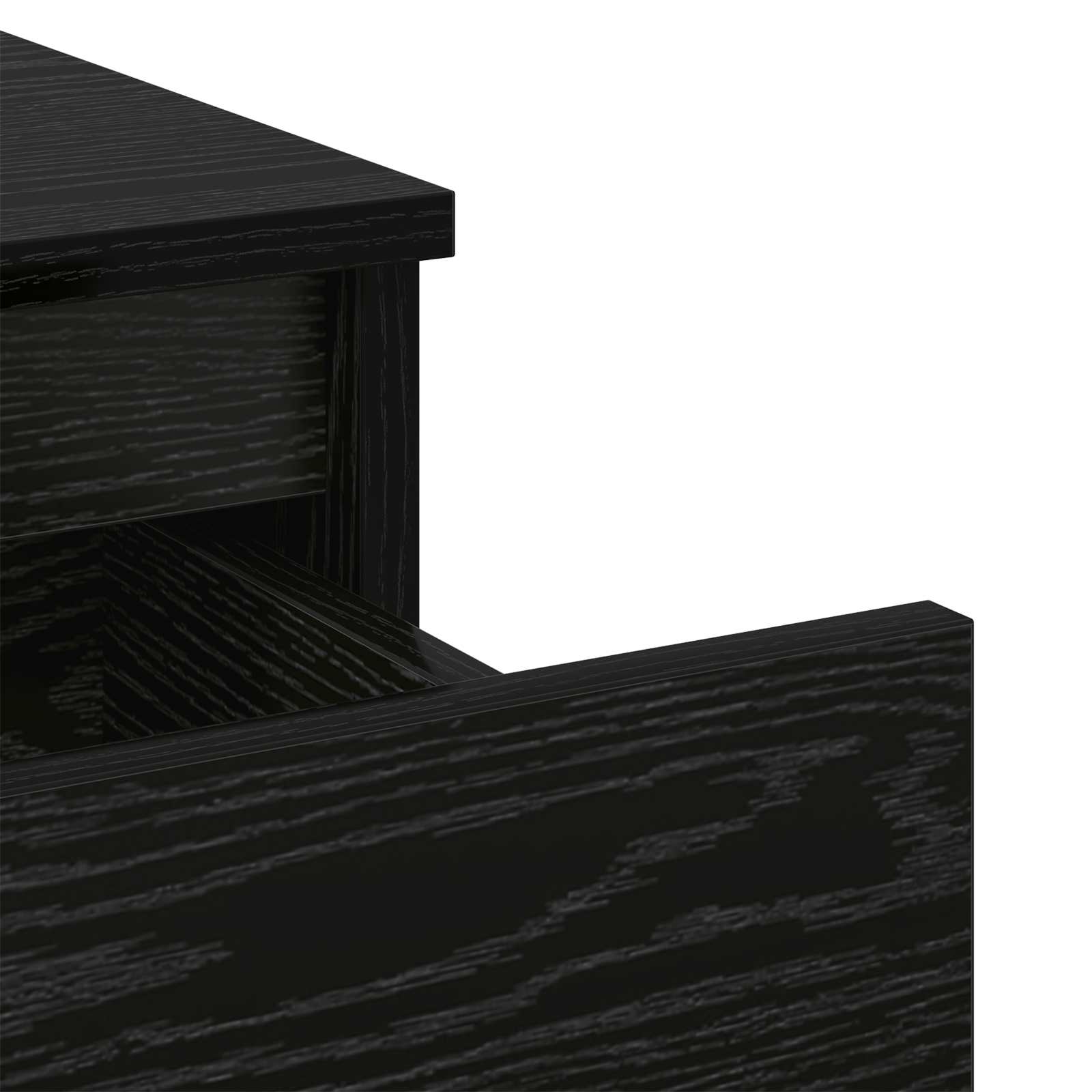 Armoire de lit Chêne noir 40 x 35 x 50 cm Bois d'ingénierie - XIOS