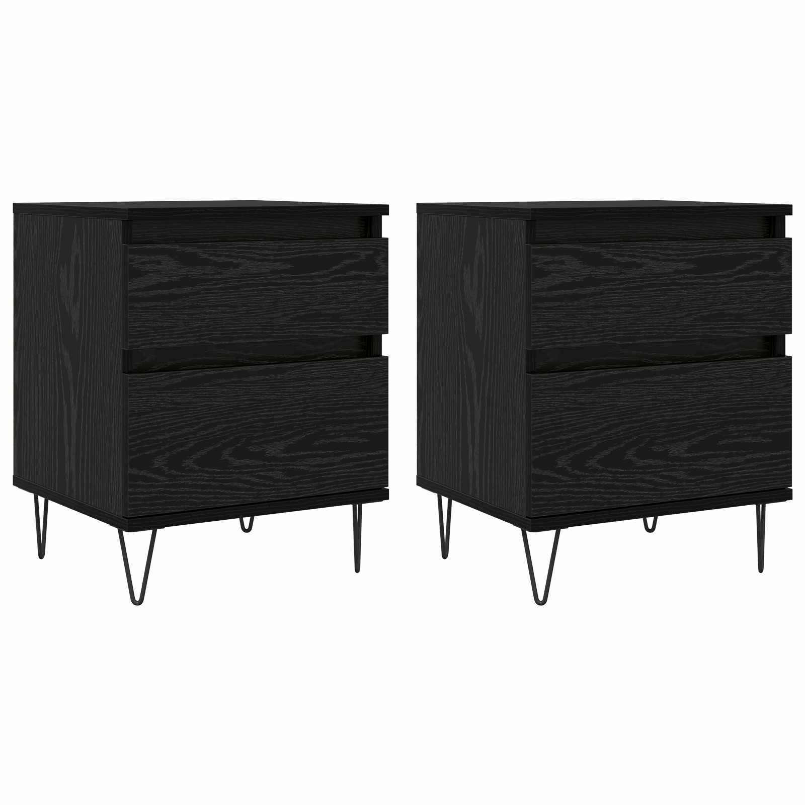 Armoire de lit Chêne noir 40 x 35 x 50 cm Bois d'ingénierie - XIOS