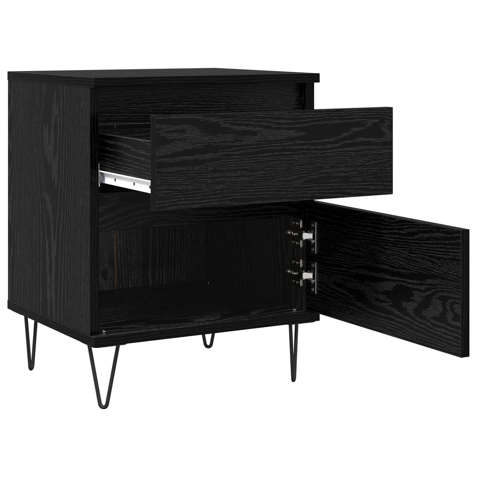 Armoire de lit Chêne noir 40 x 35 x 50 cm Bois d'ingénierie - XIOS