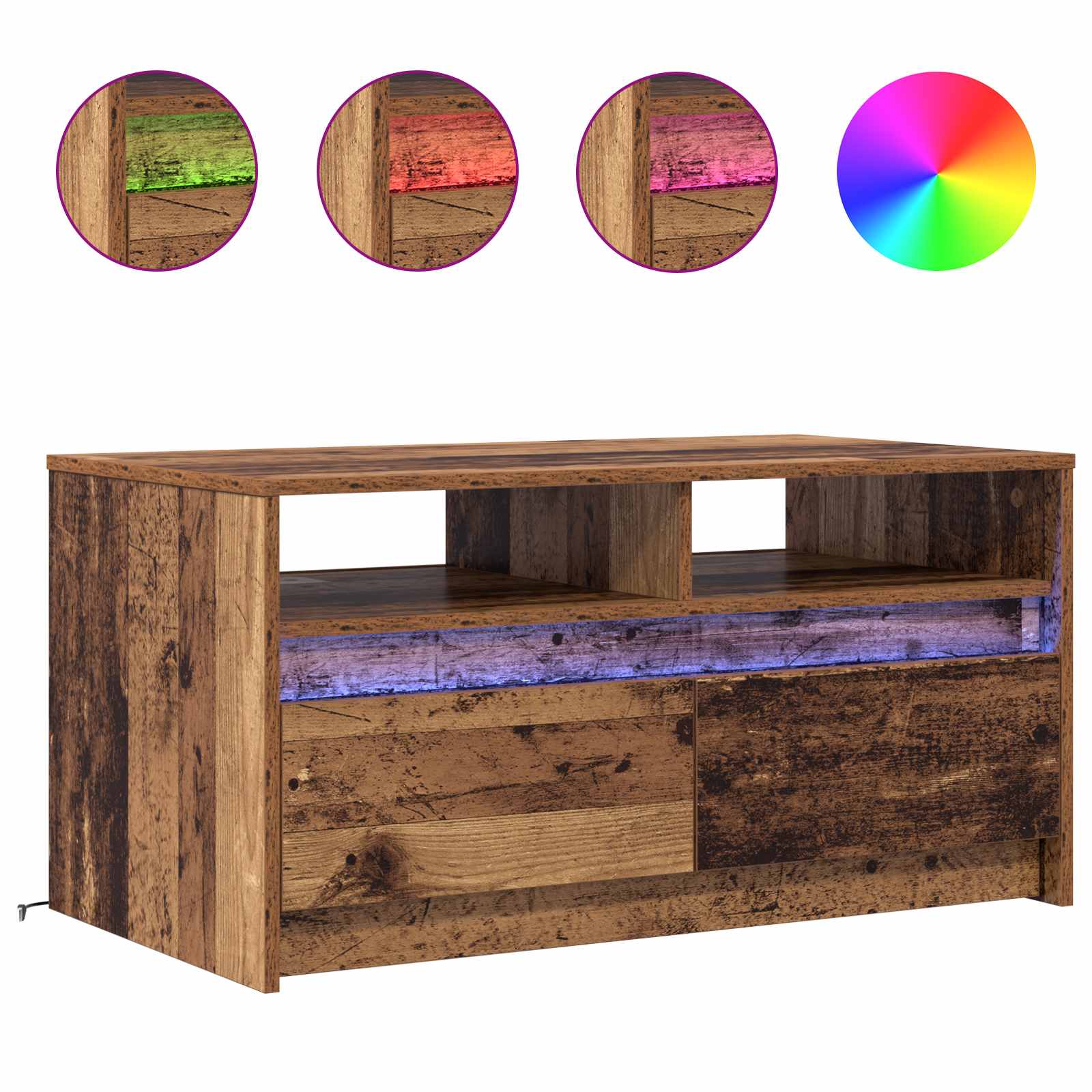 Table basse Bois ancien 90 x 50 x 45 cm Bois d'ingénierie - XIOS