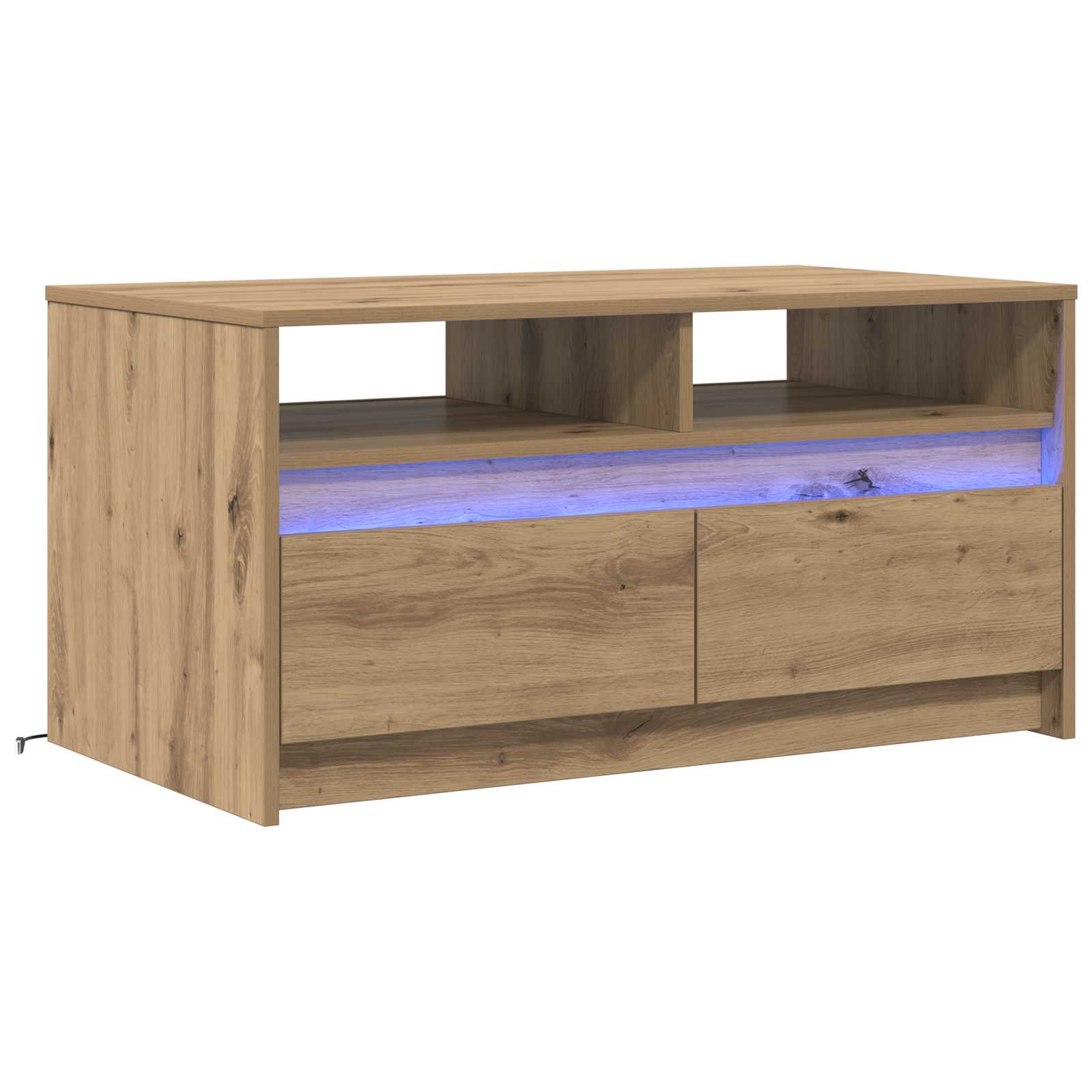 Table basse Chêne artisan 90 x 50 x 45 cm Bois d'ingénierie - XIOS
