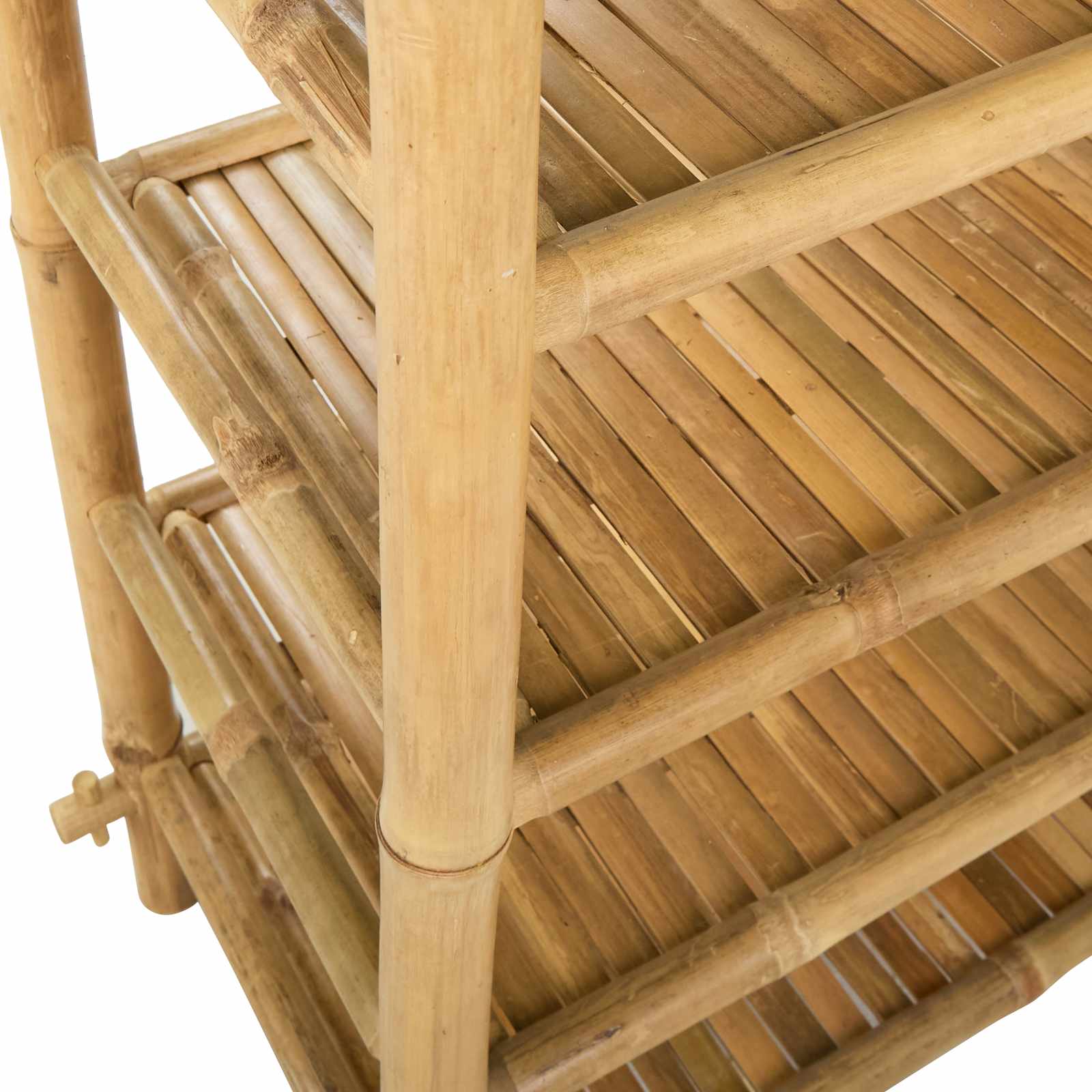 Rack à chaussures avec étagère Naturel 4 niveaux Bambou - XIOS