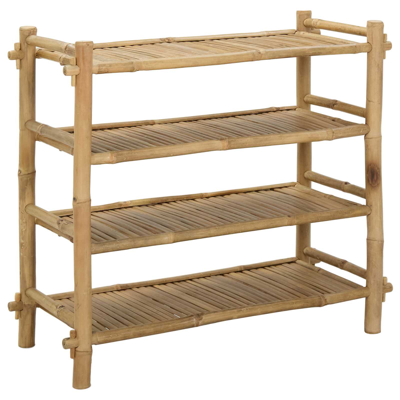 Rack à chaussures avec étagère Naturel 4 niveaux Bambou - XIOS