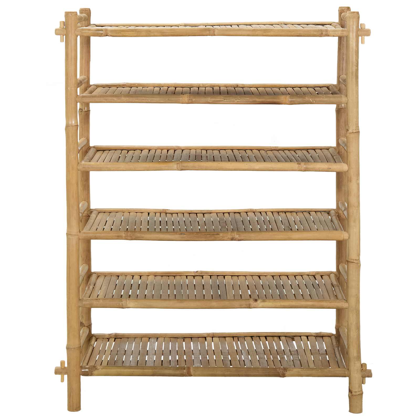 Rack à chaussures avec étagère Naturel 6 niveaux Bambou - XIOS
