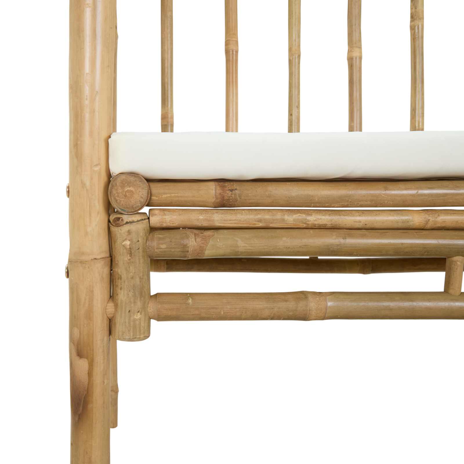 Arche de jardin avec banc Crème blanc 115 x 50 x 205 cm Bambou - XIOS
