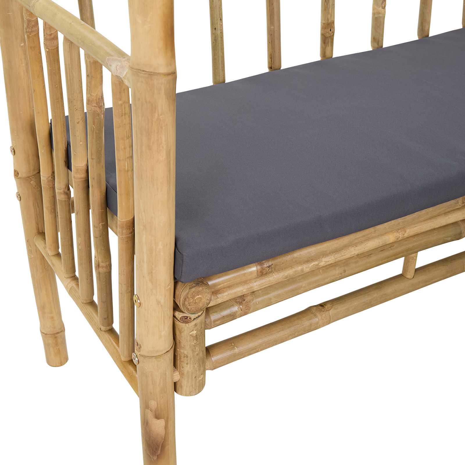Arche de jardin avec banc Gris foncé 115 x 50 x 205 cm Bambou - XIOS