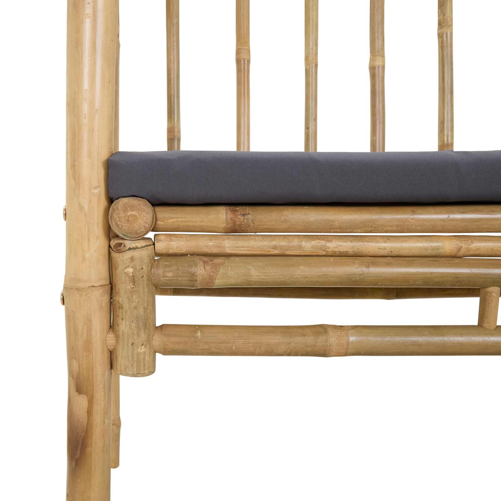 Arche de jardin avec banc Gris foncé 115 x 50 x 205 cm Bambou - XIOS