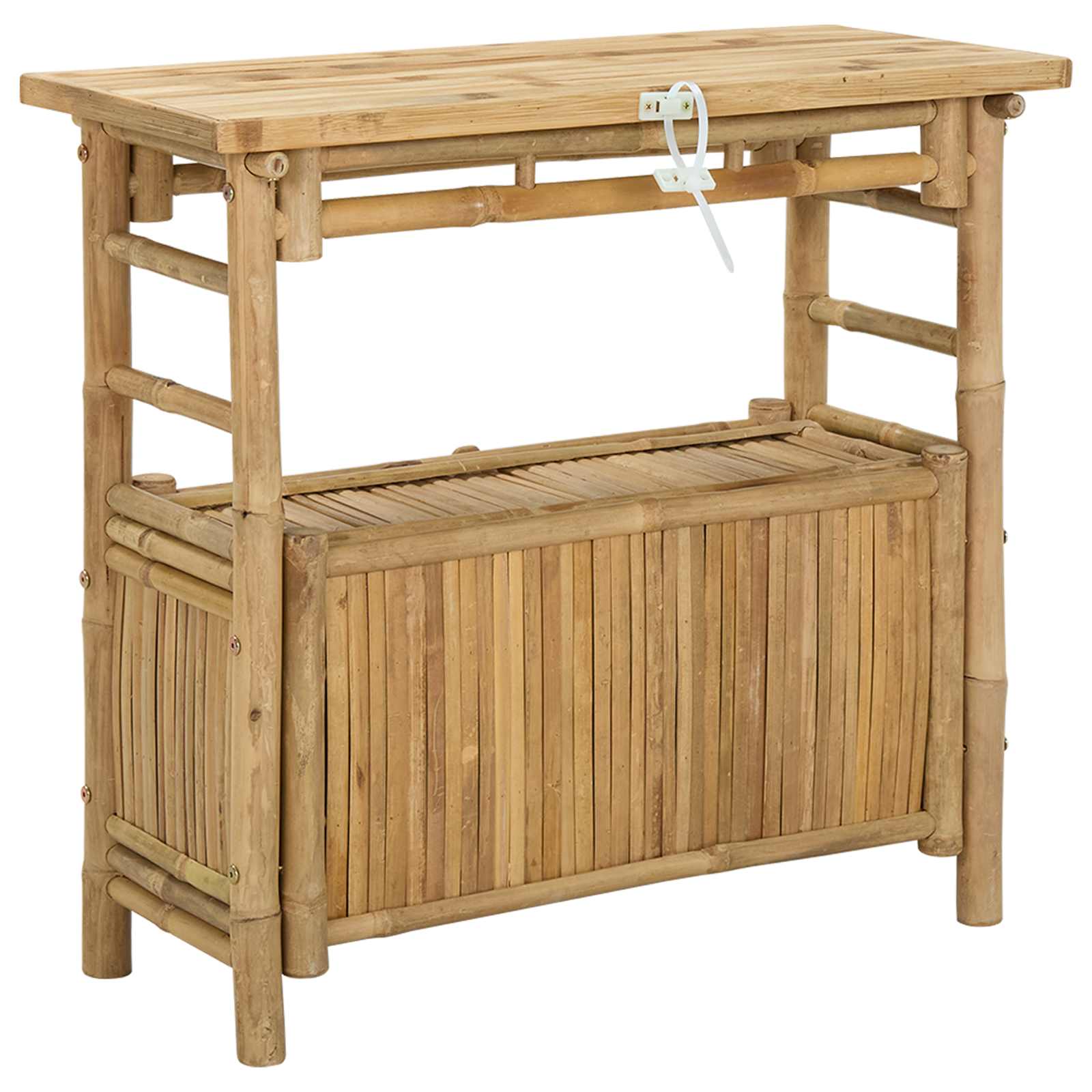 Table console avec étagère Naturel 80 x 35 x 75 cm Bambou - XIOS