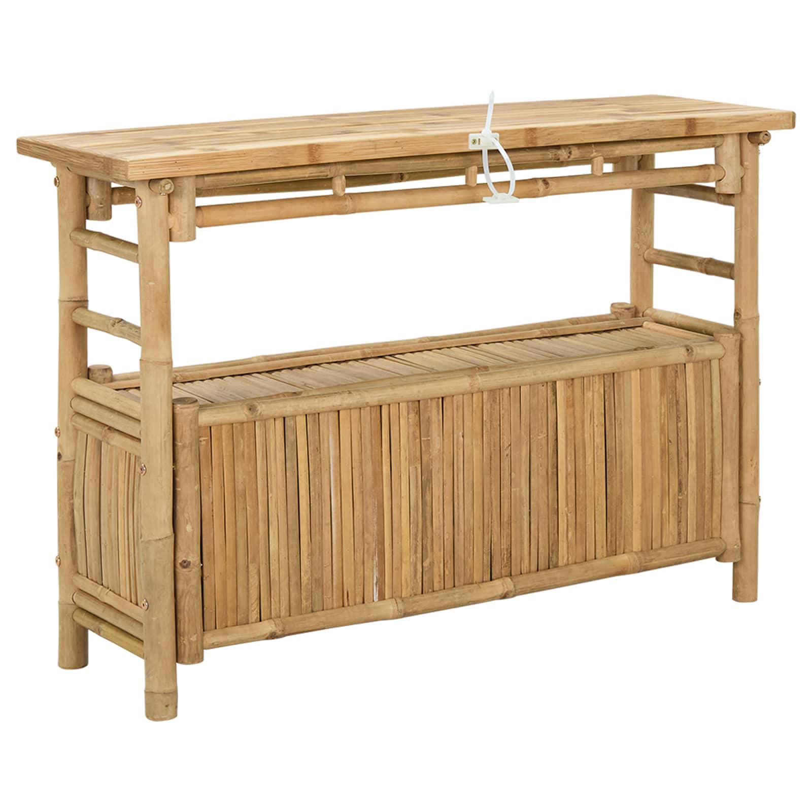 Table console avec étagère Naturel 110 x 35 x 75 cm Bambou - XIOS