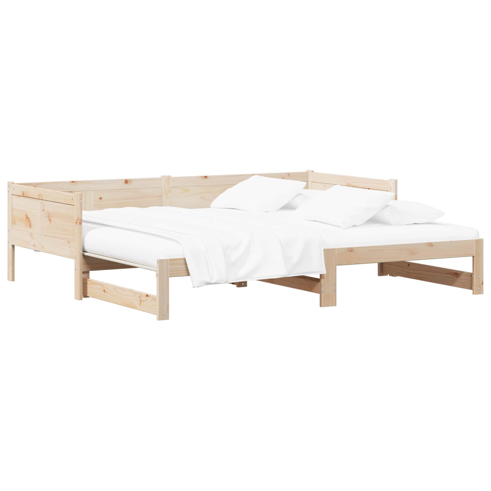 Lit Pull-out de Jour Naturel 180 x 200 cm Pin massif