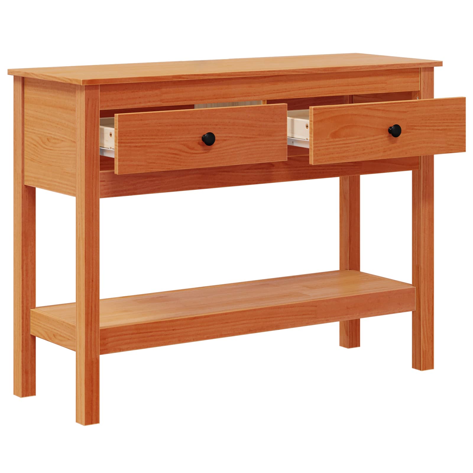 Table console Cire marron 100 x 35 x 75 cm Pin massif - XIOS