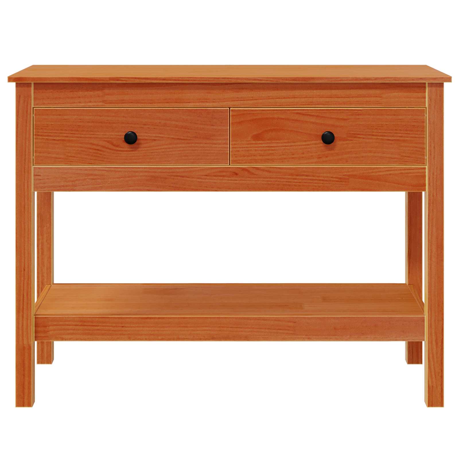 Table console Cire marron 100 x 35 x 75 cm Pin massif - XIOS