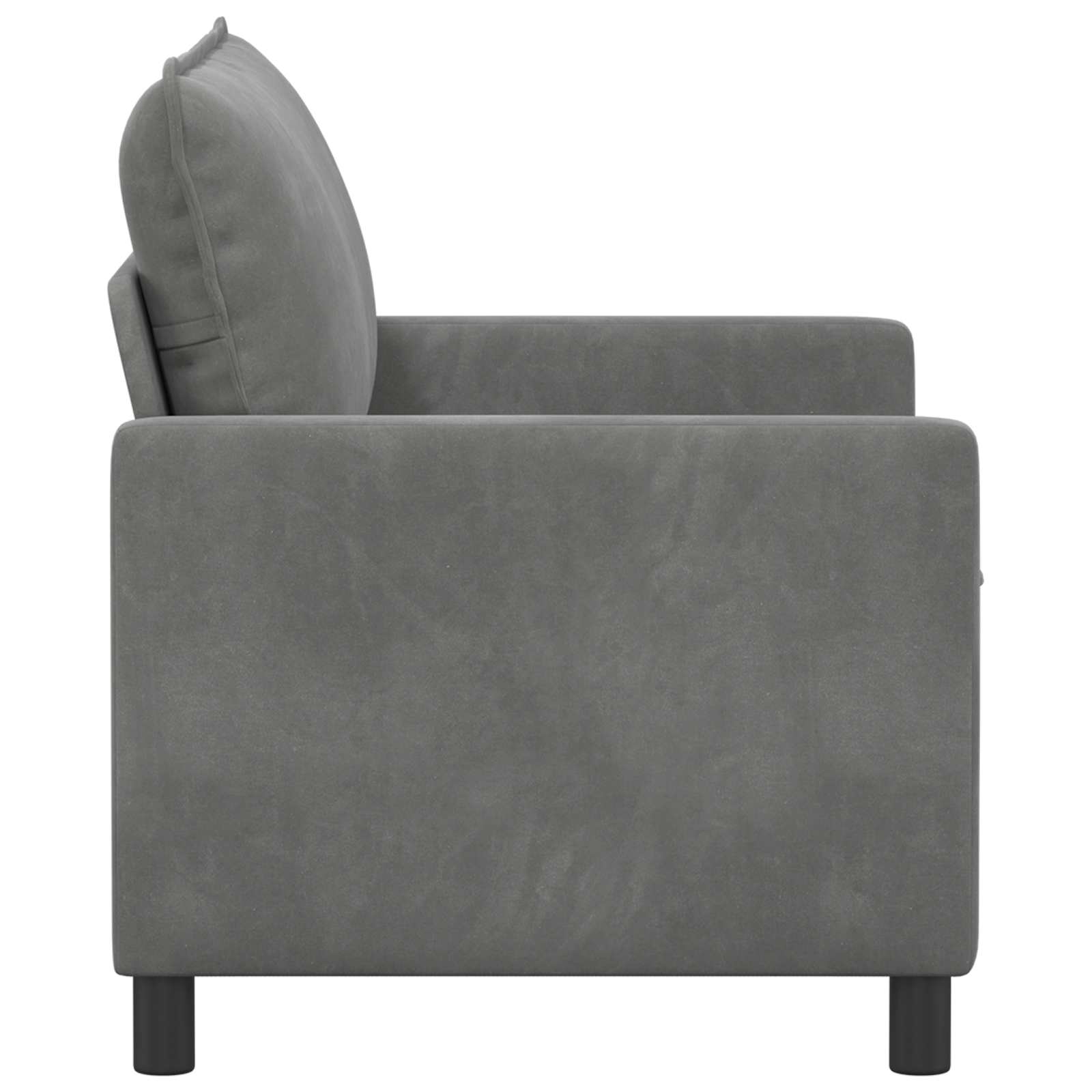 Canapé Gris foncé 126 x 81 x 87,5 cm Velours