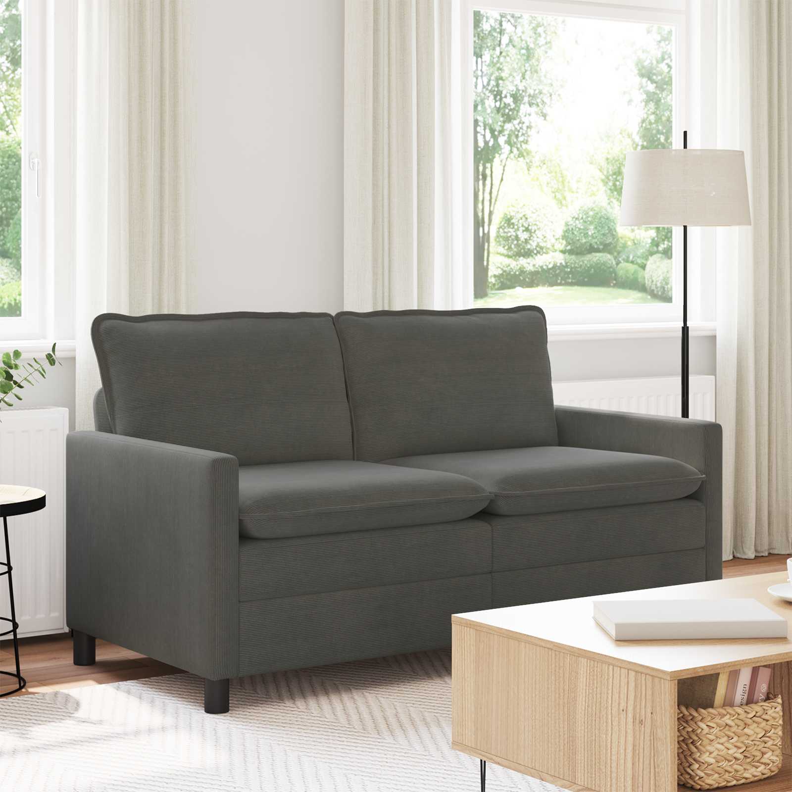Canapé Gris foncé 156 x 81 x 87,5 cm Tissu - XIOS