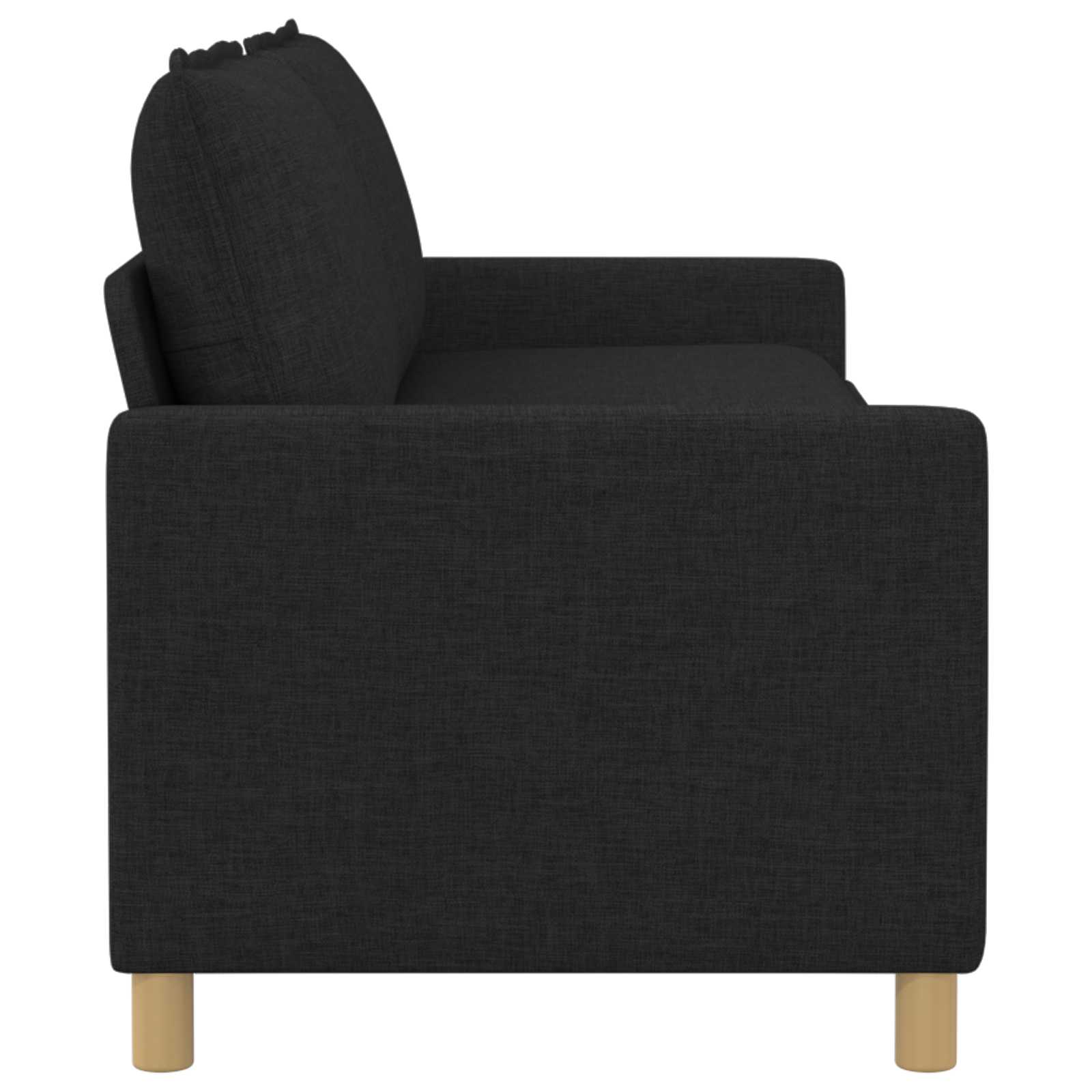 Canapé Noir 196 x 81 x 87,5 cm Tissu