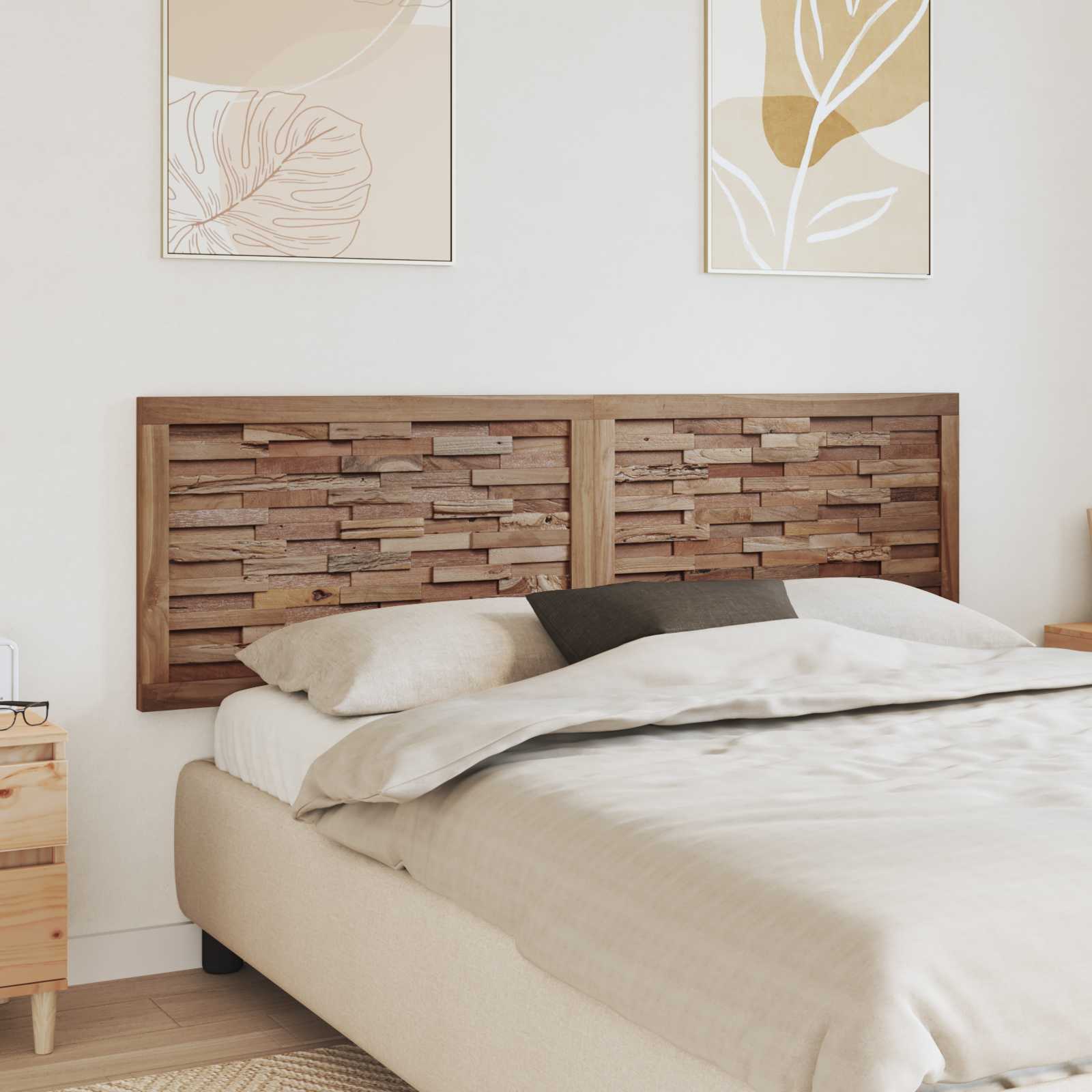 Tête de lit Montage mural Naturel 180 cm Bois de teck massif - XIOS