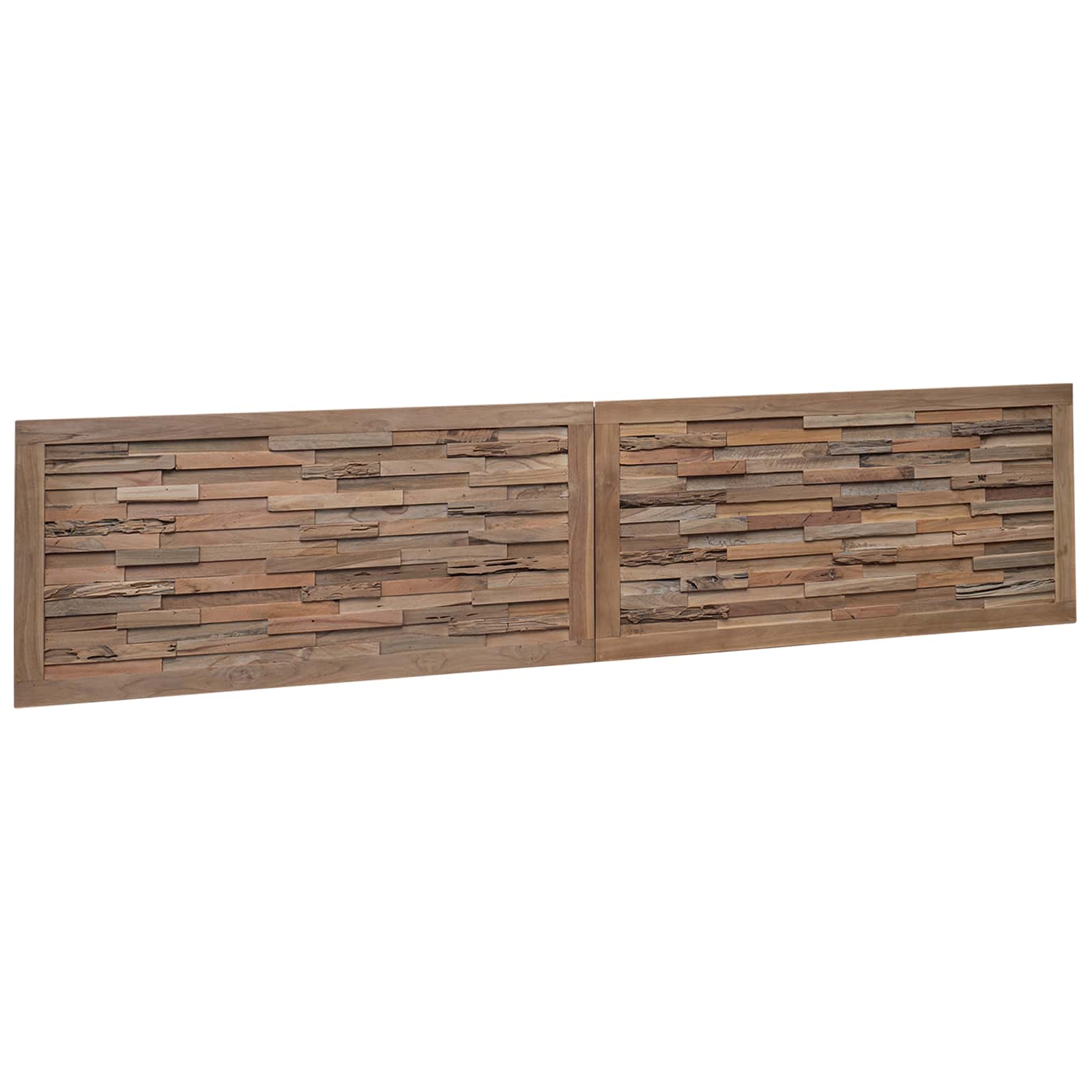Tête de lit Montage mural Naturel 200 cm Bois de teck massif - XIOS