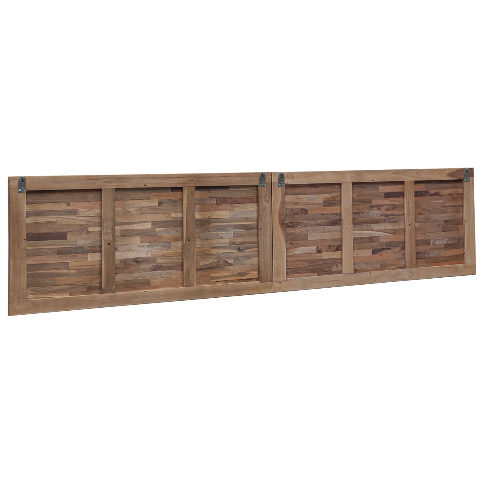 Tête de lit Montage mural Naturel 200 cm Bois de teck massif - XIOS