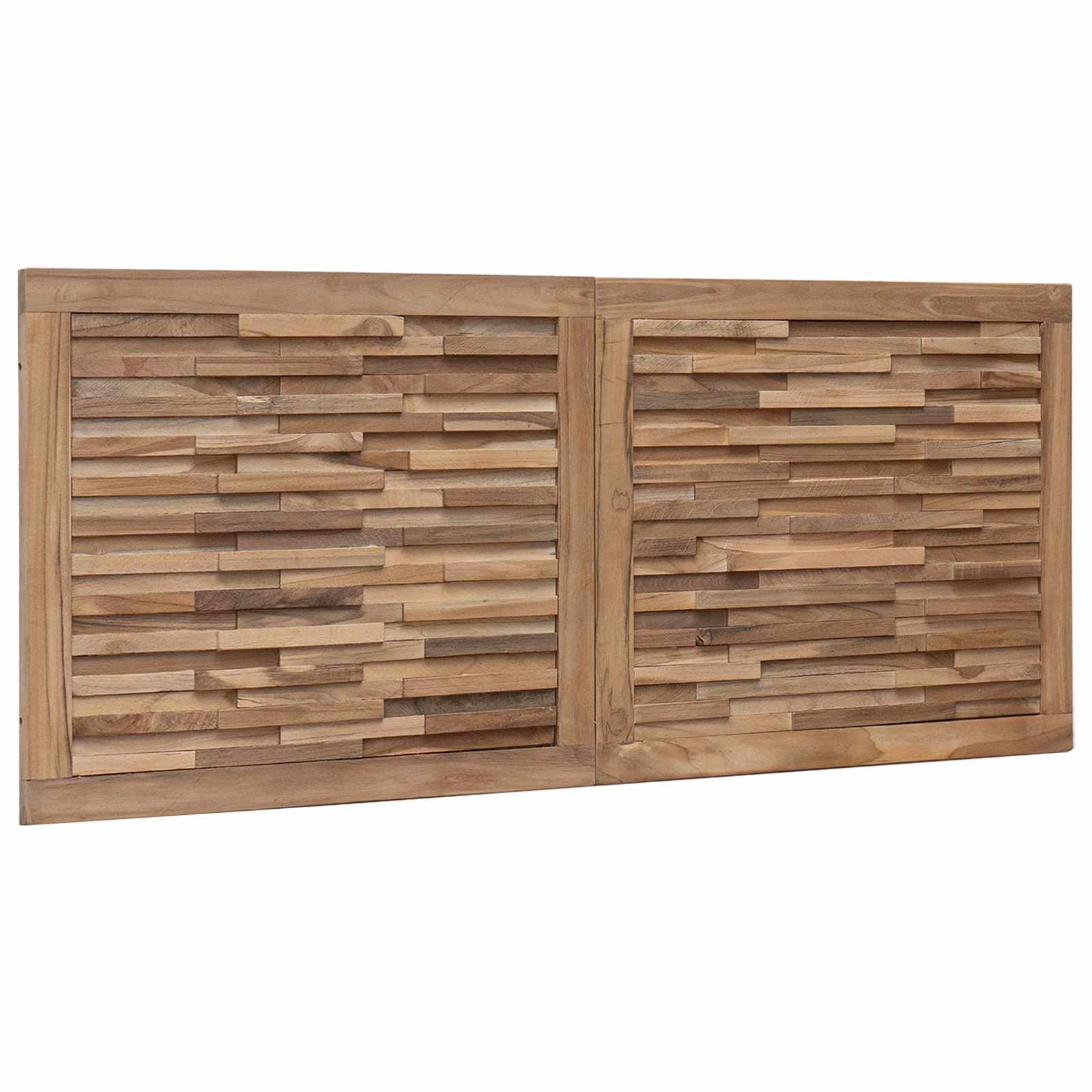 Tête de lit Montage mural Naturel 120 cm Bois de teck massif - XIOS