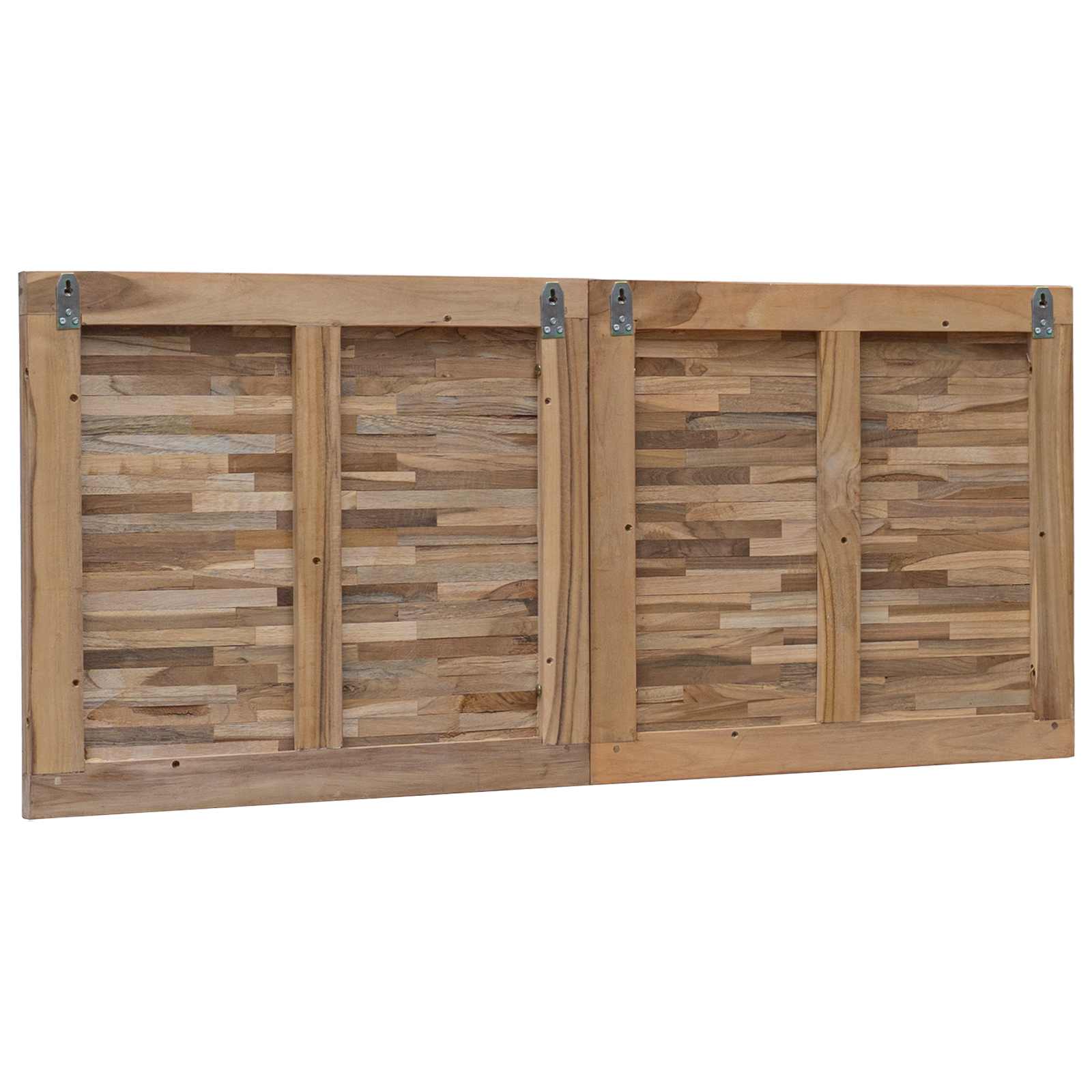 Tête de lit Montage mural Naturel 120 cm Bois de teck massif - XIOS