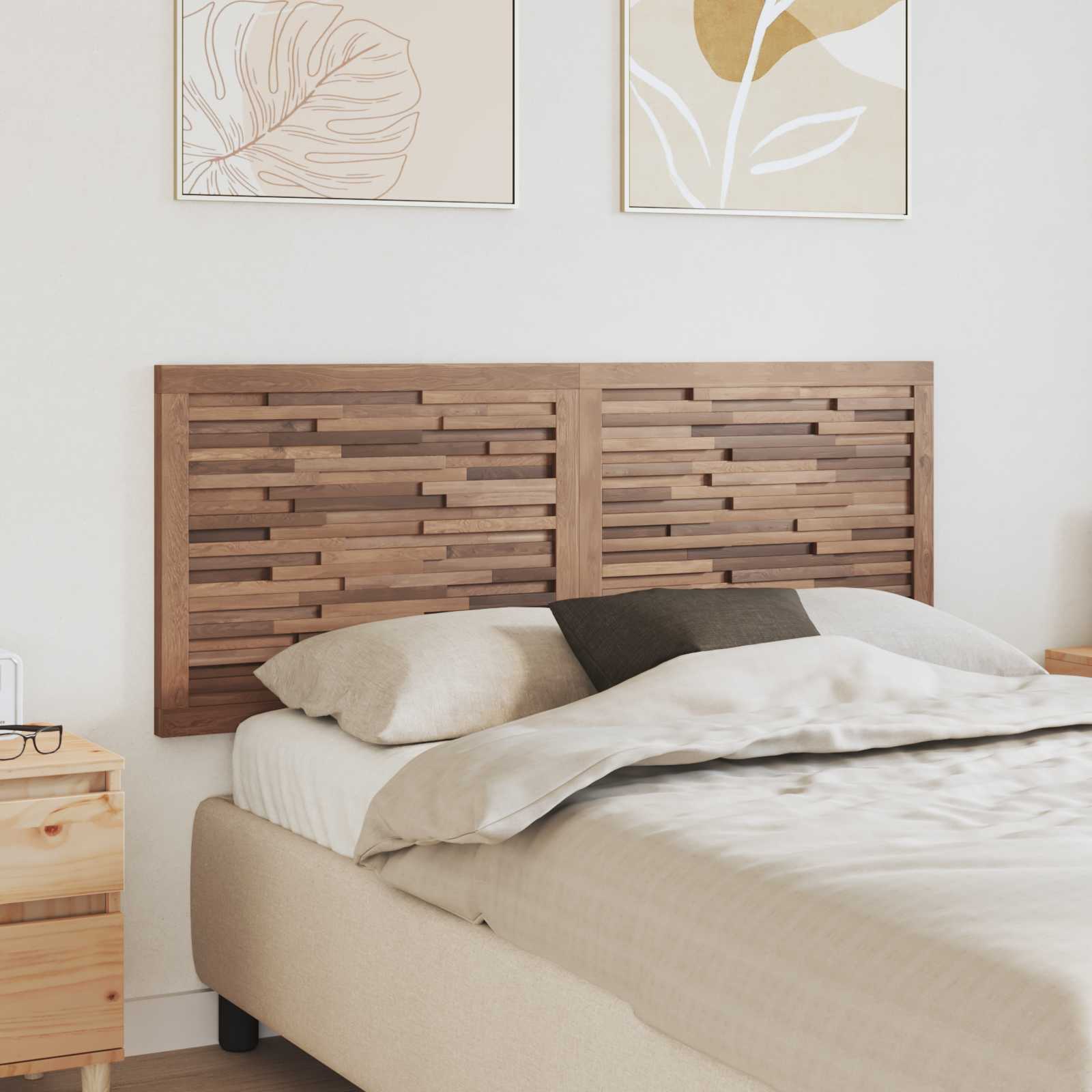 Tête de lit Montage mural Naturel 140 cm Bois de teck massif - XIOS