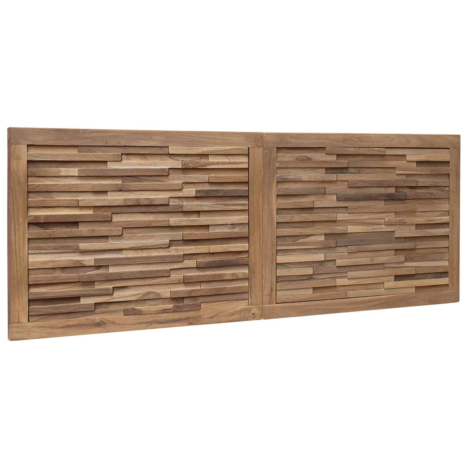 Tête de lit Montage mural Naturel 140 cm Bois de teck massif - XIOS
