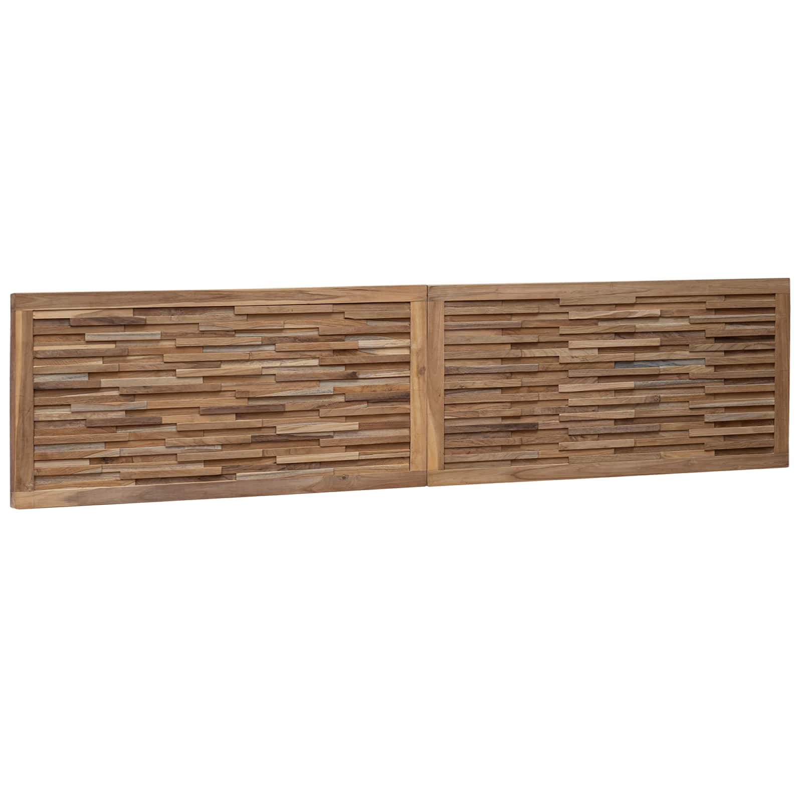 Tête de lit Montage mural Naturel 200 cm Bois de teck massif - XIOS