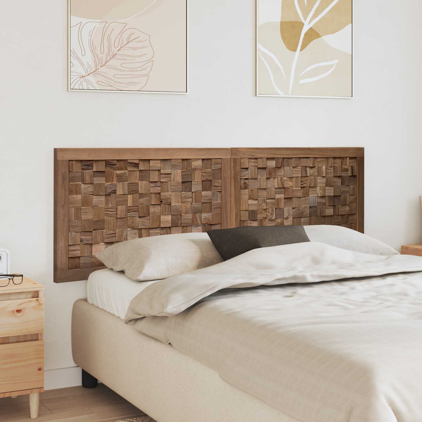 Tête de lit Montage mural Naturel 160 cm Bois de teck massif - XIOS