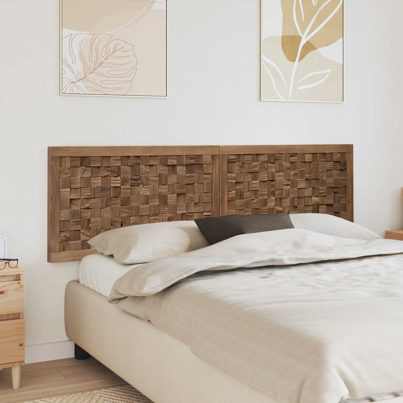 Tête de lit Montage mural Naturel 180 cm Bois de teck massif - XIOS