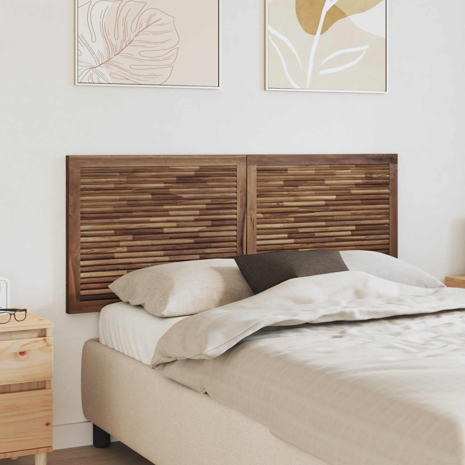 Tête de lit Montage mural Naturel 140 cm Bois de teck massif - XIOS