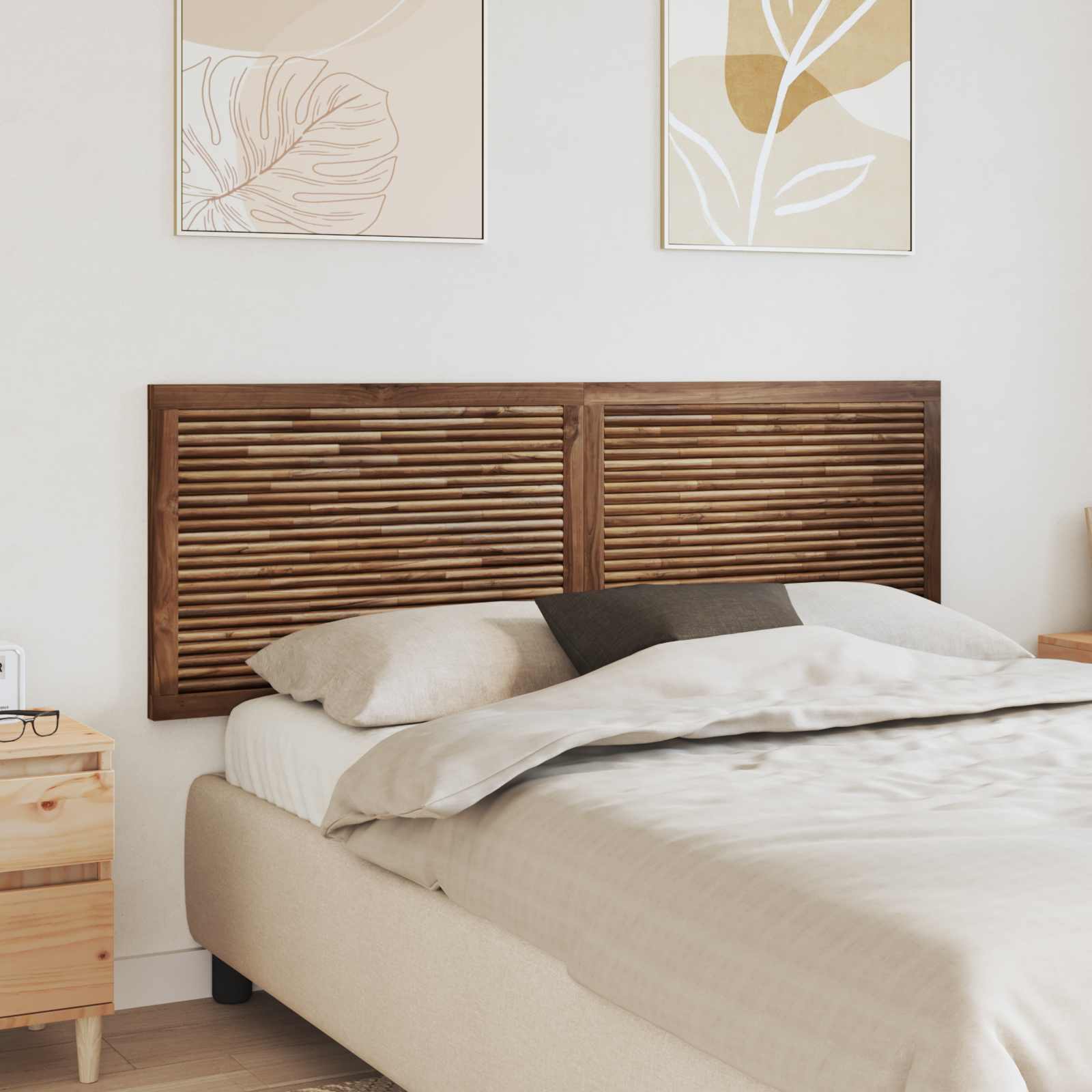 Tête de lit Montage mural Naturel 160 cm Bois de teck massif - XIOS