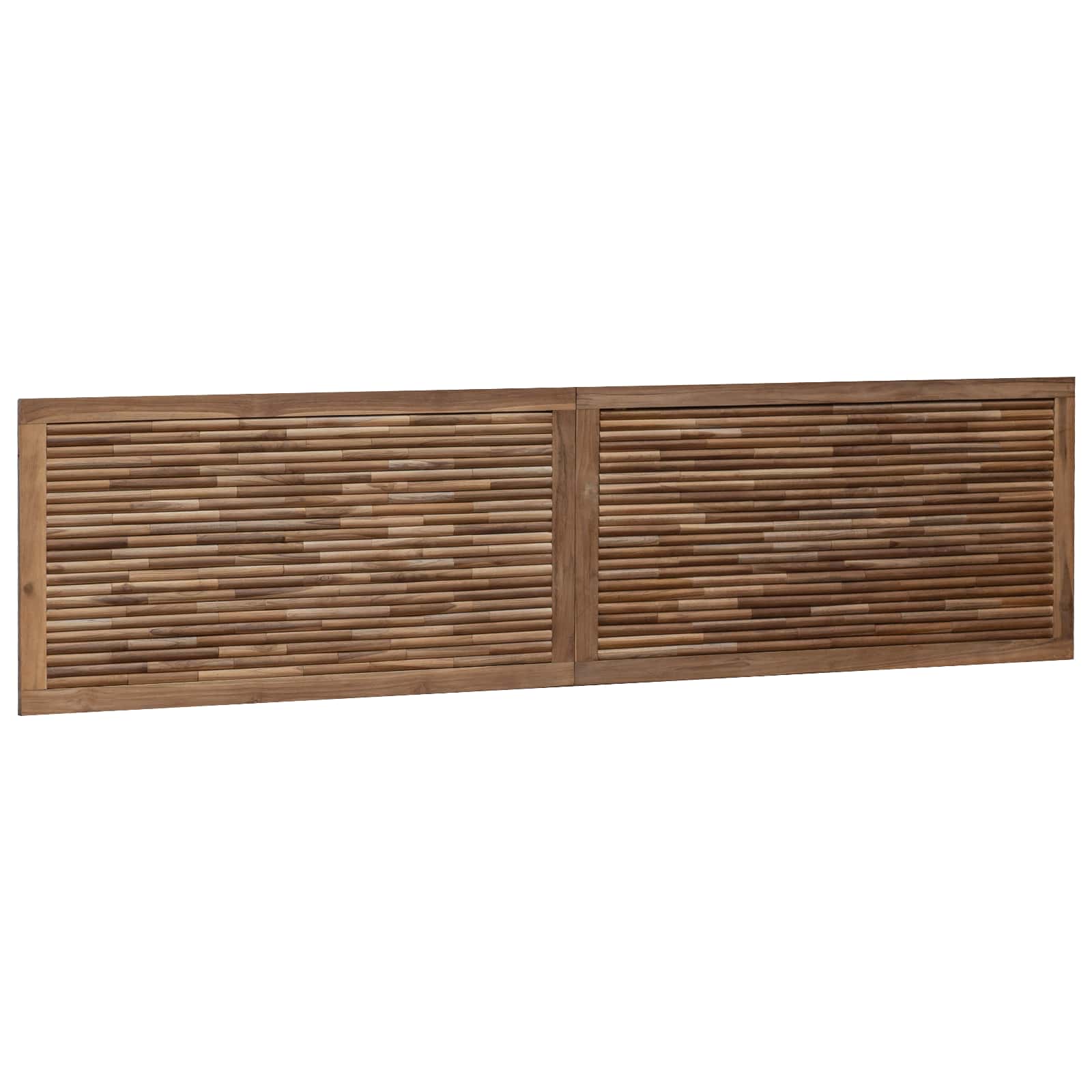 Tête de lit Montage mural Naturel 200 cm Bois de teck massif - XIOS