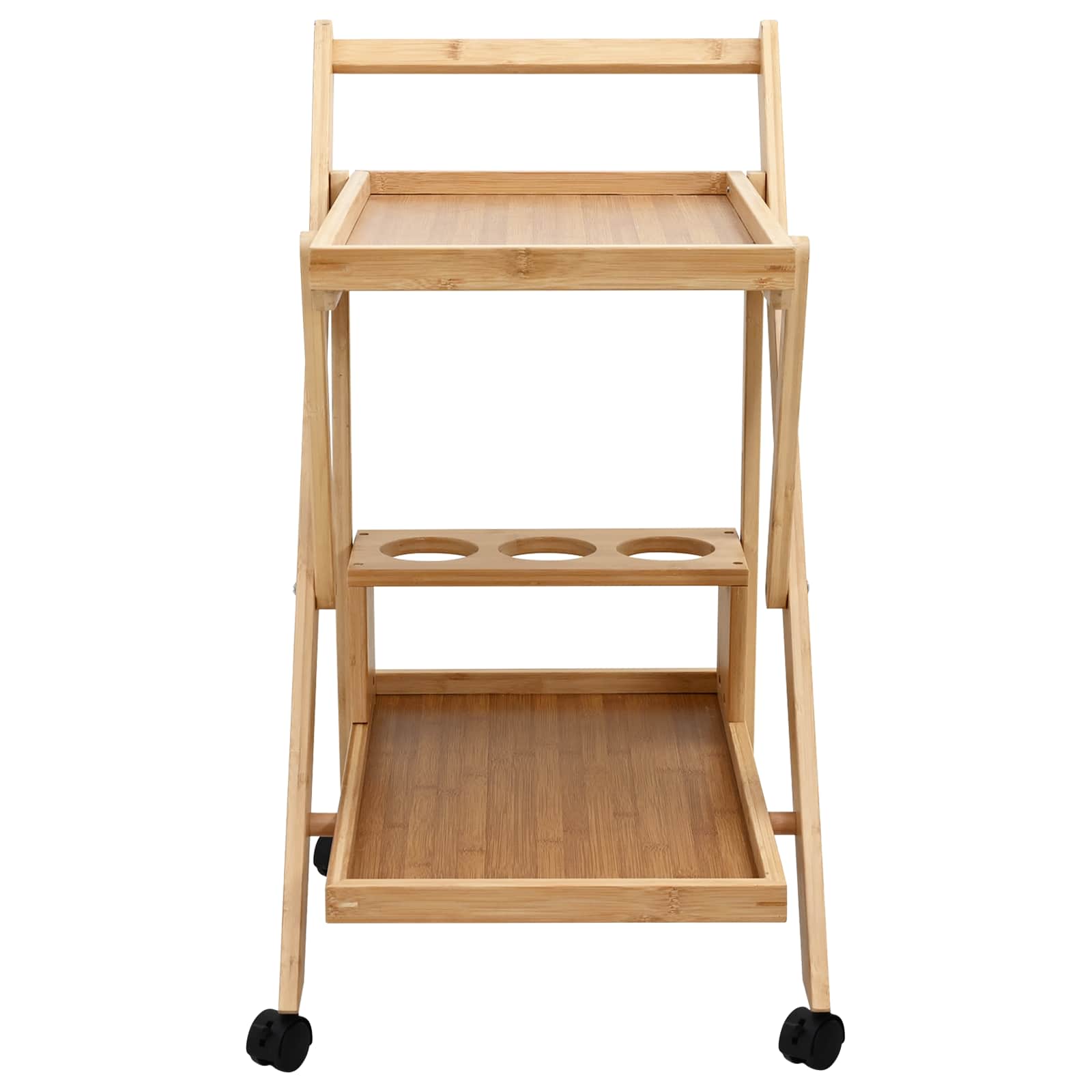 Chariot de Cuisine avec Roues Marron Clair 65 x 40,5 x 76,5 cm - XIOS