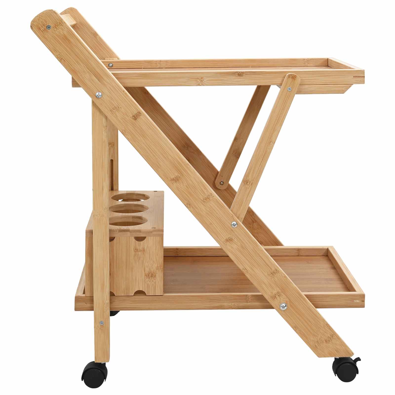 Chariot de Cuisine avec Roues Marron Clair 65 x 40,5 x 76,5 cm - XIOS